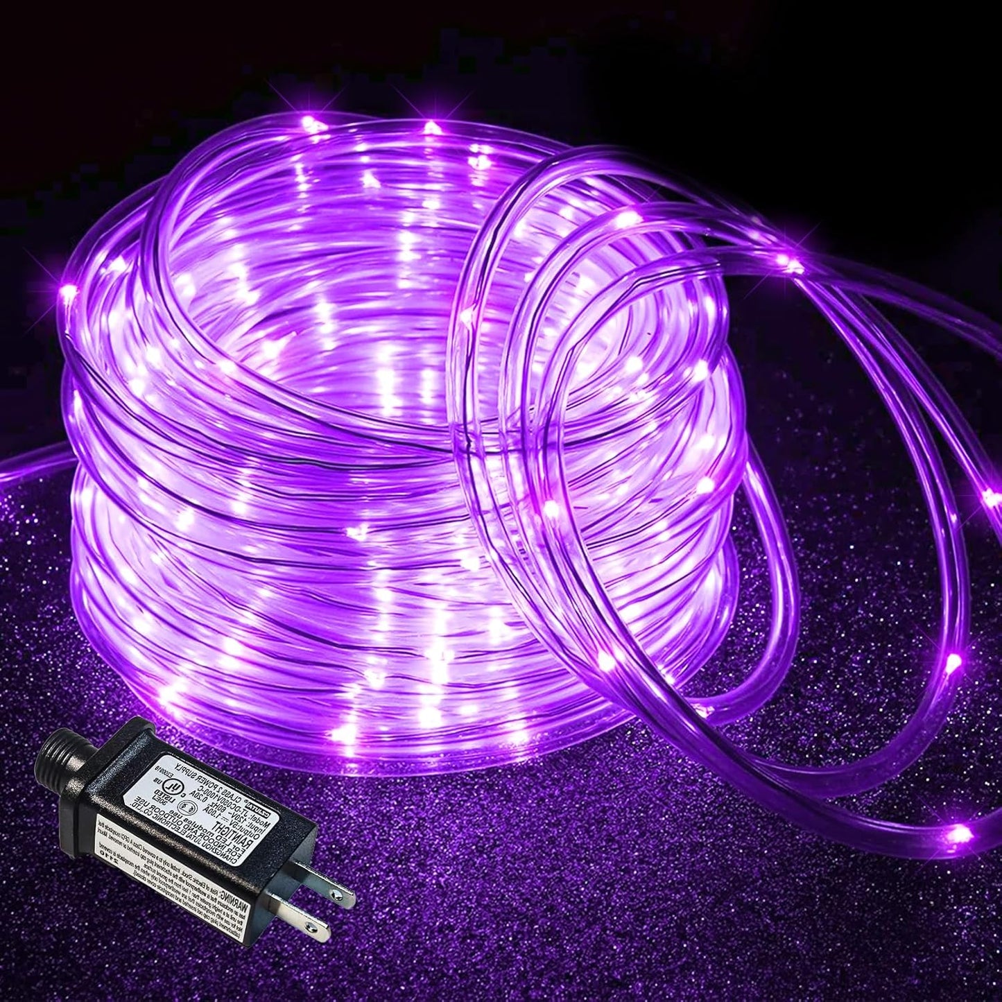 Purple Halloween Lights, 66FT 200 LED Rope Lights for Outside Waterproof with 8 Modes, Connectable Tube String Lights for Indoor, Garden, Backyard, Patio, Deck, Pool, Tree Decorations