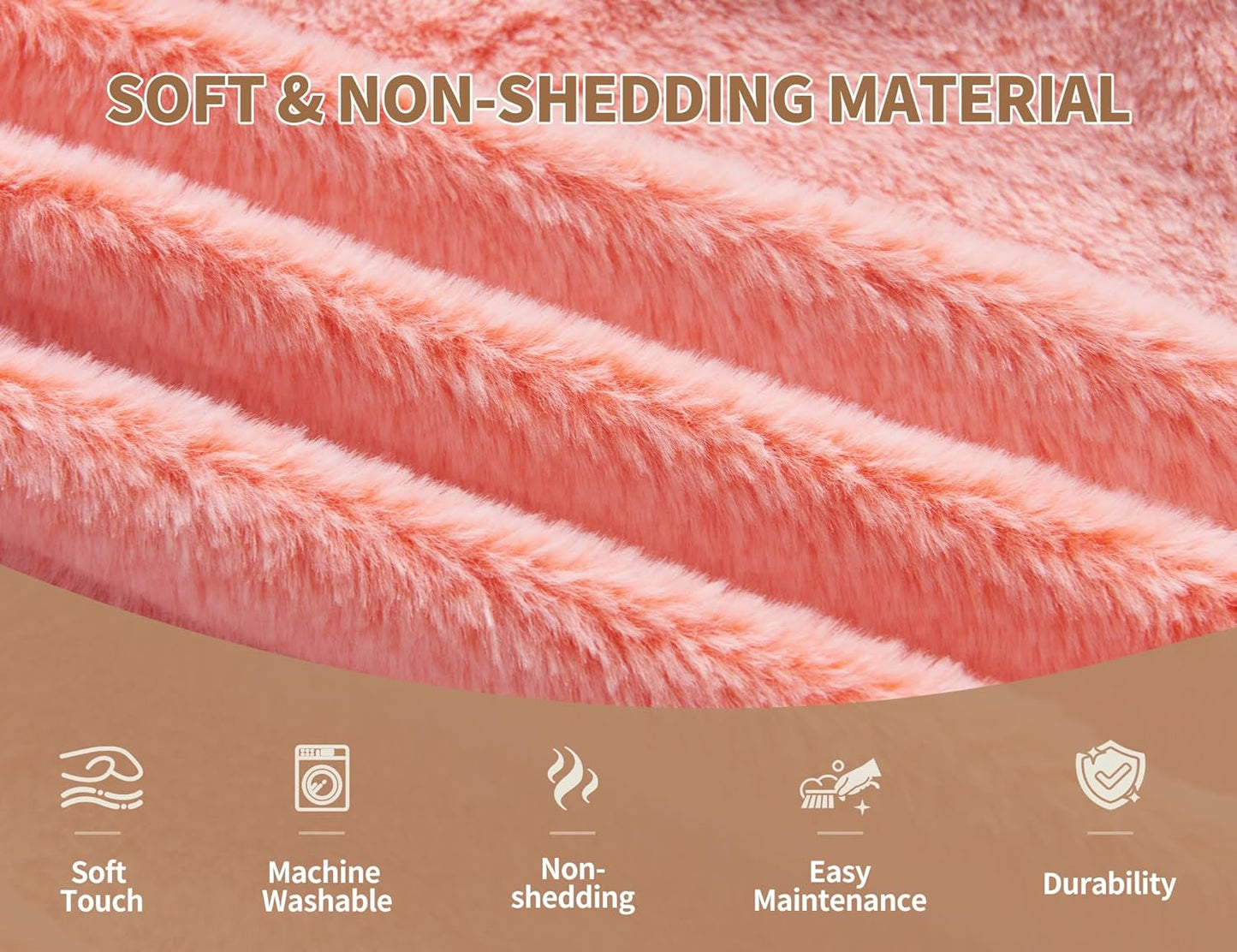 Orange Ottomon with Storage 20"x15" Vanity Stool for Bean Bag Chairs for Adults Kids Filled Floor Pouf Footrest Ottoman Furry Storage Ottoman Round Boho Ottomans for Living Room Decor