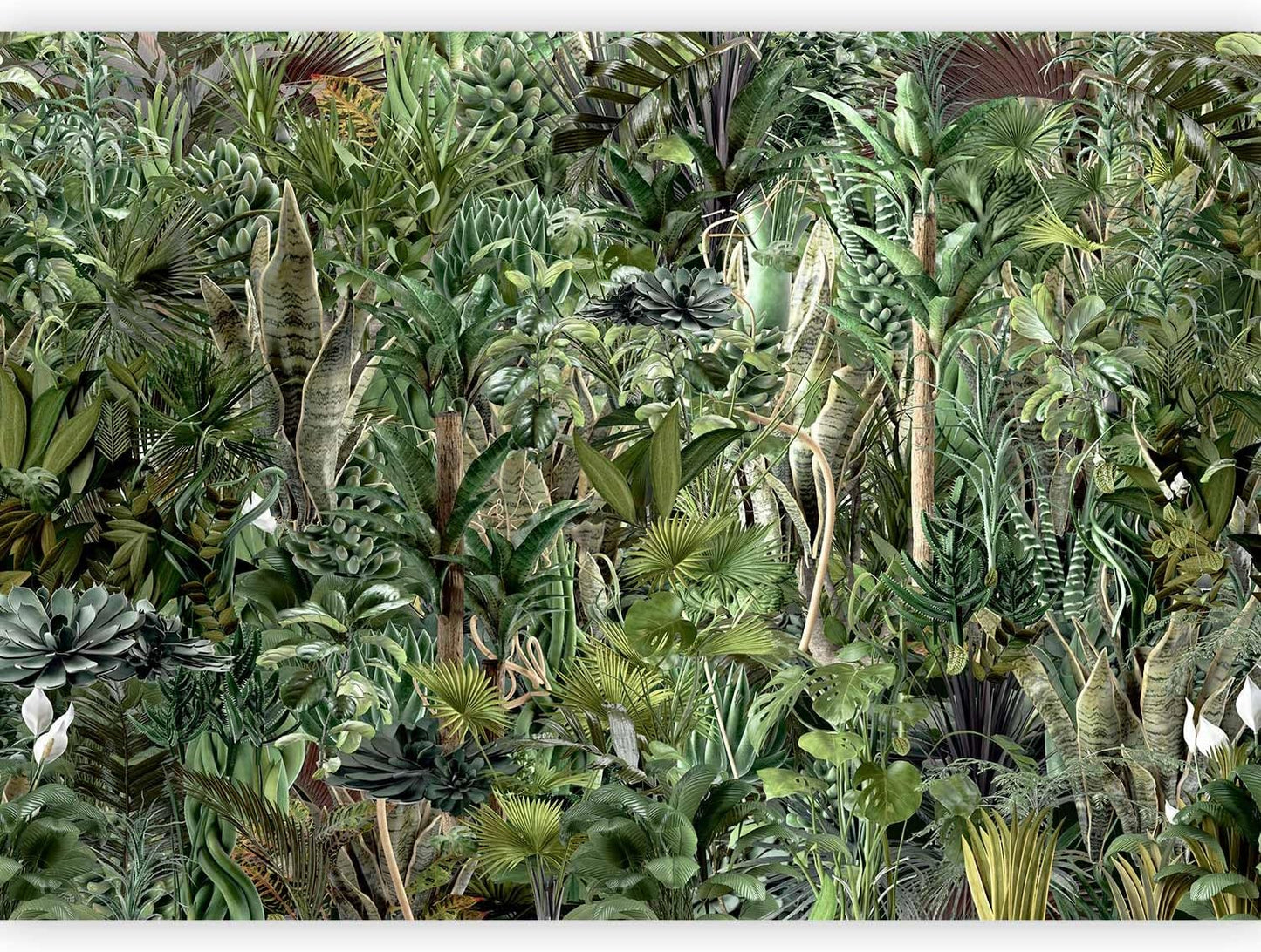 artgeist Wall Mural Leaves 77x55 in - XXL Peel and Stick Self-Adhesive Wallpaper Removable Large Sticker Foil Wall Decor Print Picture Image Design Plants Abstract Nature Botanical b-C-0858-a-a