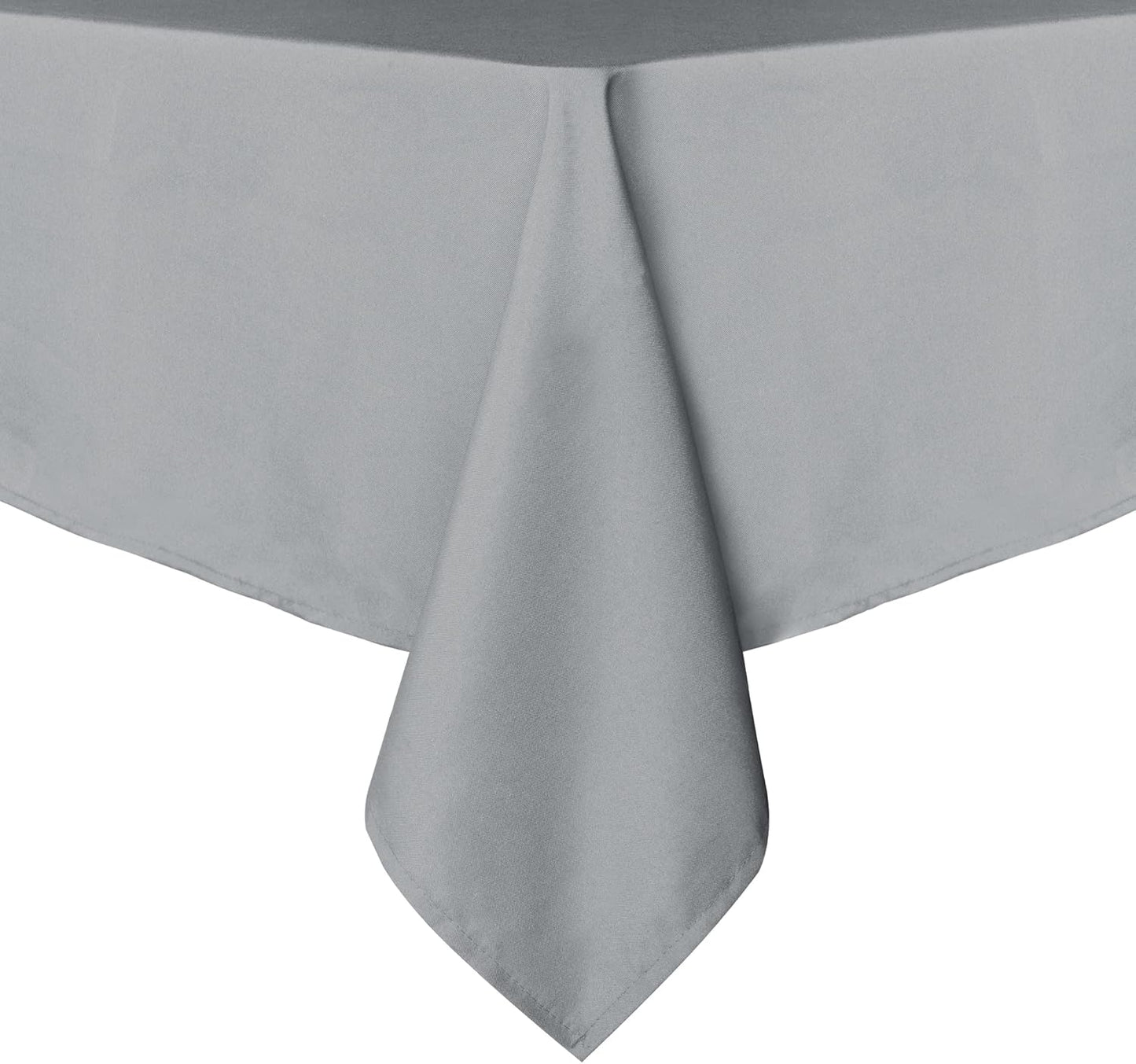 sancua Rectangle Tablecloth - 70 x 90 Inch - Stain and Wrinkle Resistant Washable Polyester Table Cloth, Decorative Fabric Table Cover for Dining Tables, Buffet Parties and Camping, Silver Grey