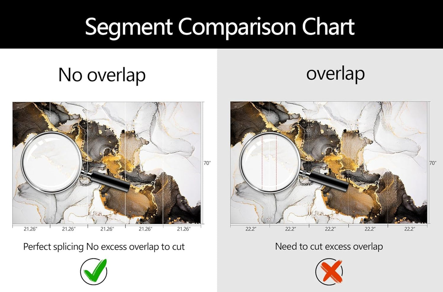 WFBHUA-White and Gold Marble Wallpaper Abstract Art Photo Wall Murals for Living Room Bedroom (Not Peel and Stick)