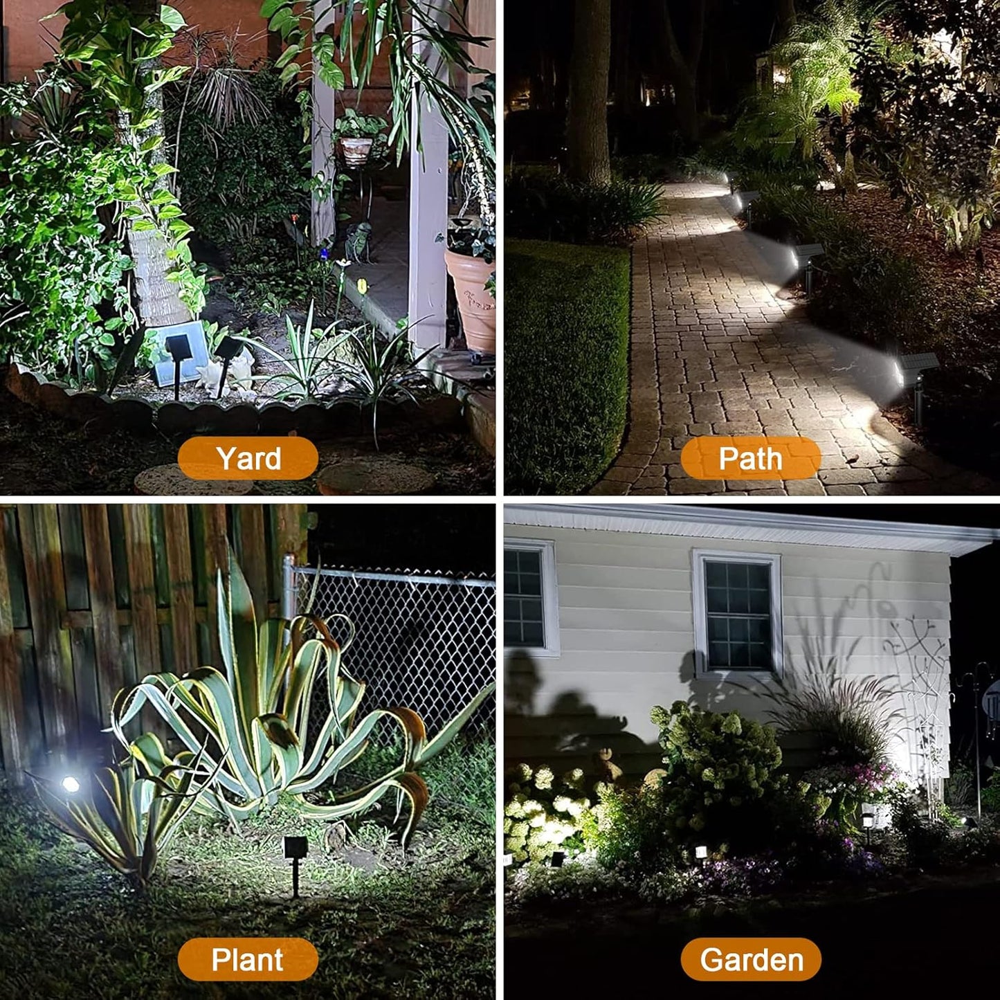 LANSOW Solar Spot Lights Outdoor, [8 Pack/57 LED] 2-in-1 Solar Landscape Spotlights, 3 Modes IP65 Waterproof Dusk to Dawn Solar Powered Flood Wall Lights for Outside Yard Garden Pathway(Cool White)