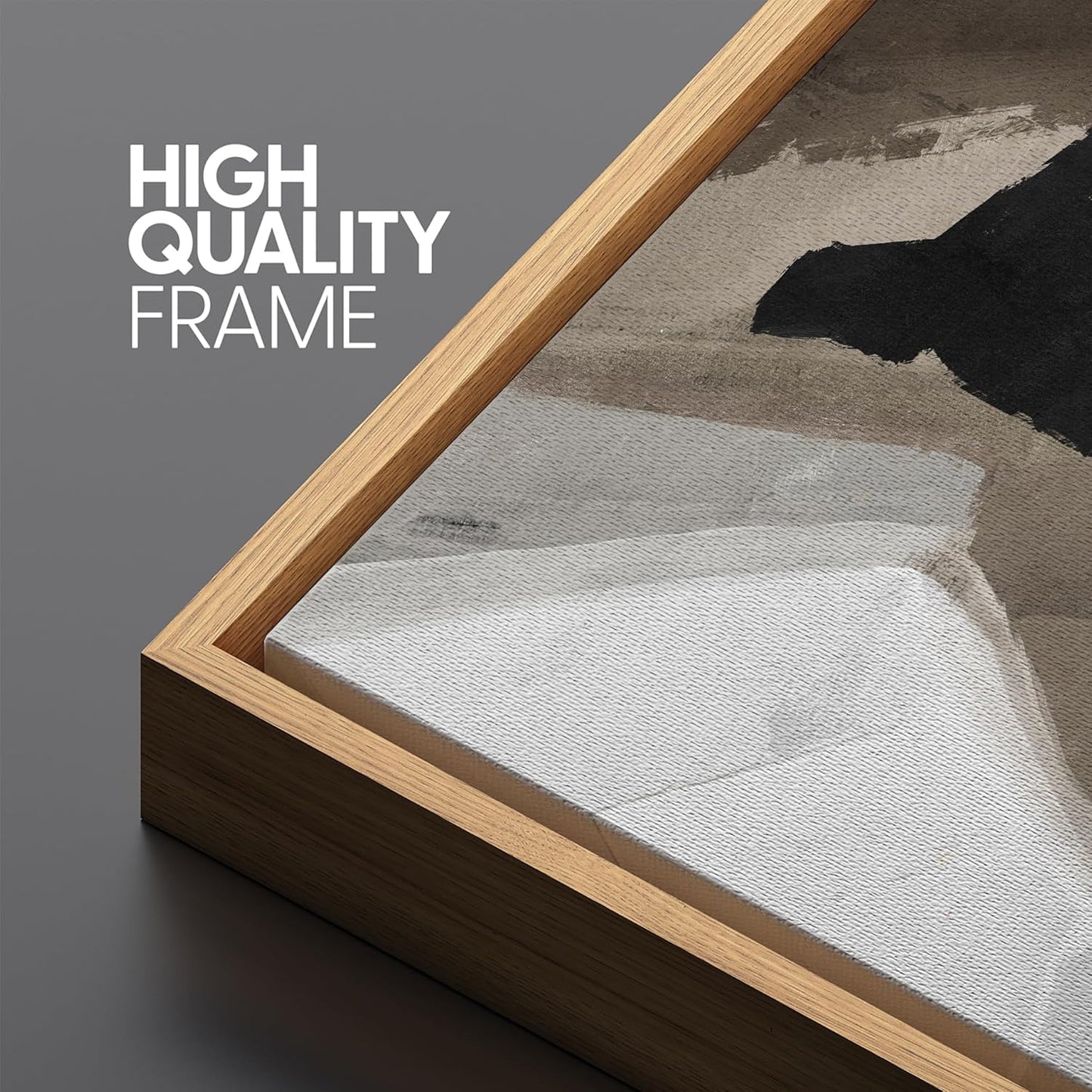 MUDECOR Large Framed Canvas Print Wall Art Abstract Earth Tones Illustrations Antique Retro Fine Art Illustrations Decorative Colorful for Bedroom - 60"x20"