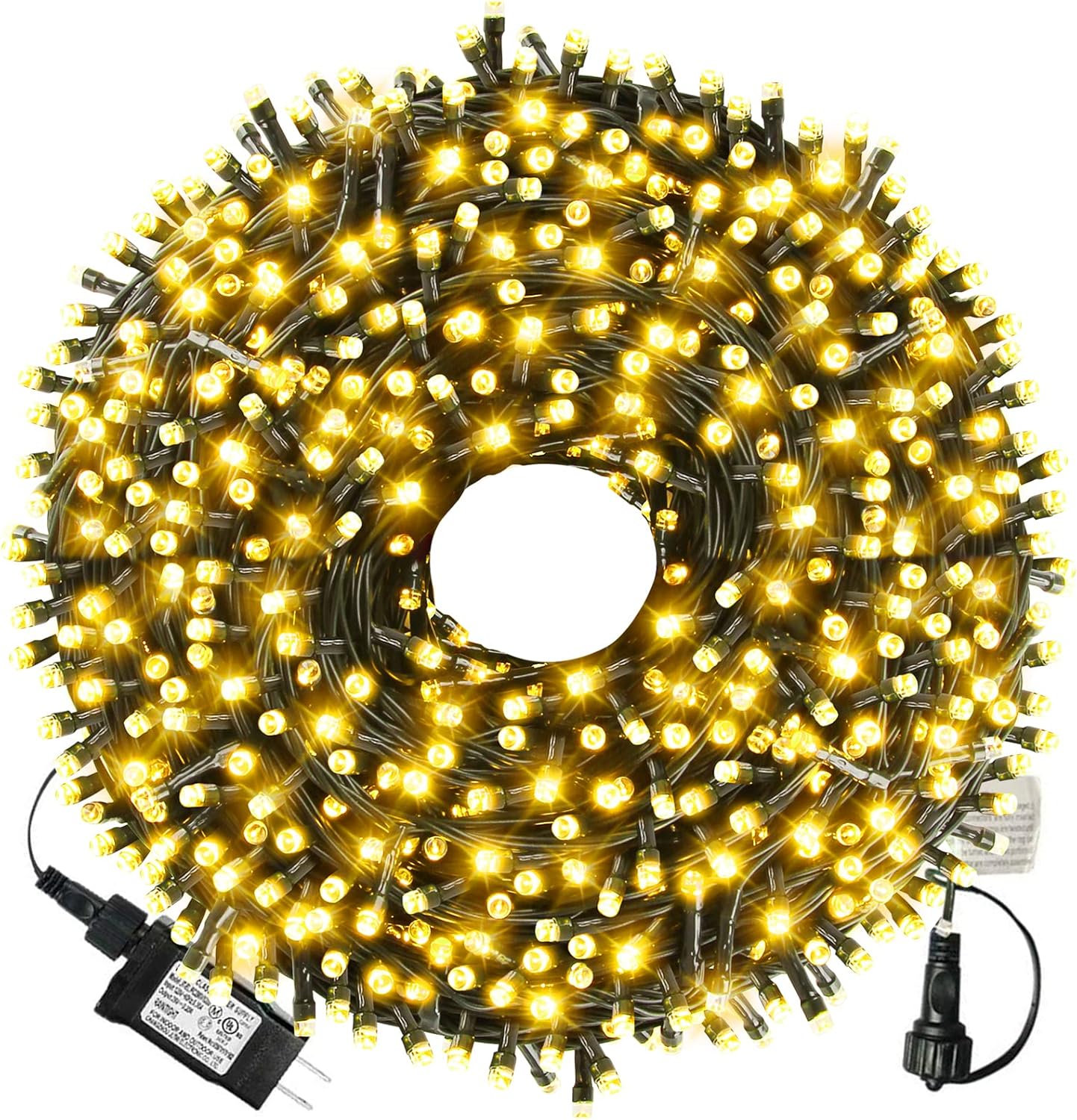 XTF2015 336ft 1000 LED Christmas Long String Lights, 8 Lighting Modes Waterproof Christmas Tree Lights Outdoor Indoor Fairy Light for Patio, Garden, Party, Wedding, Holiday Decorations (Warm White)