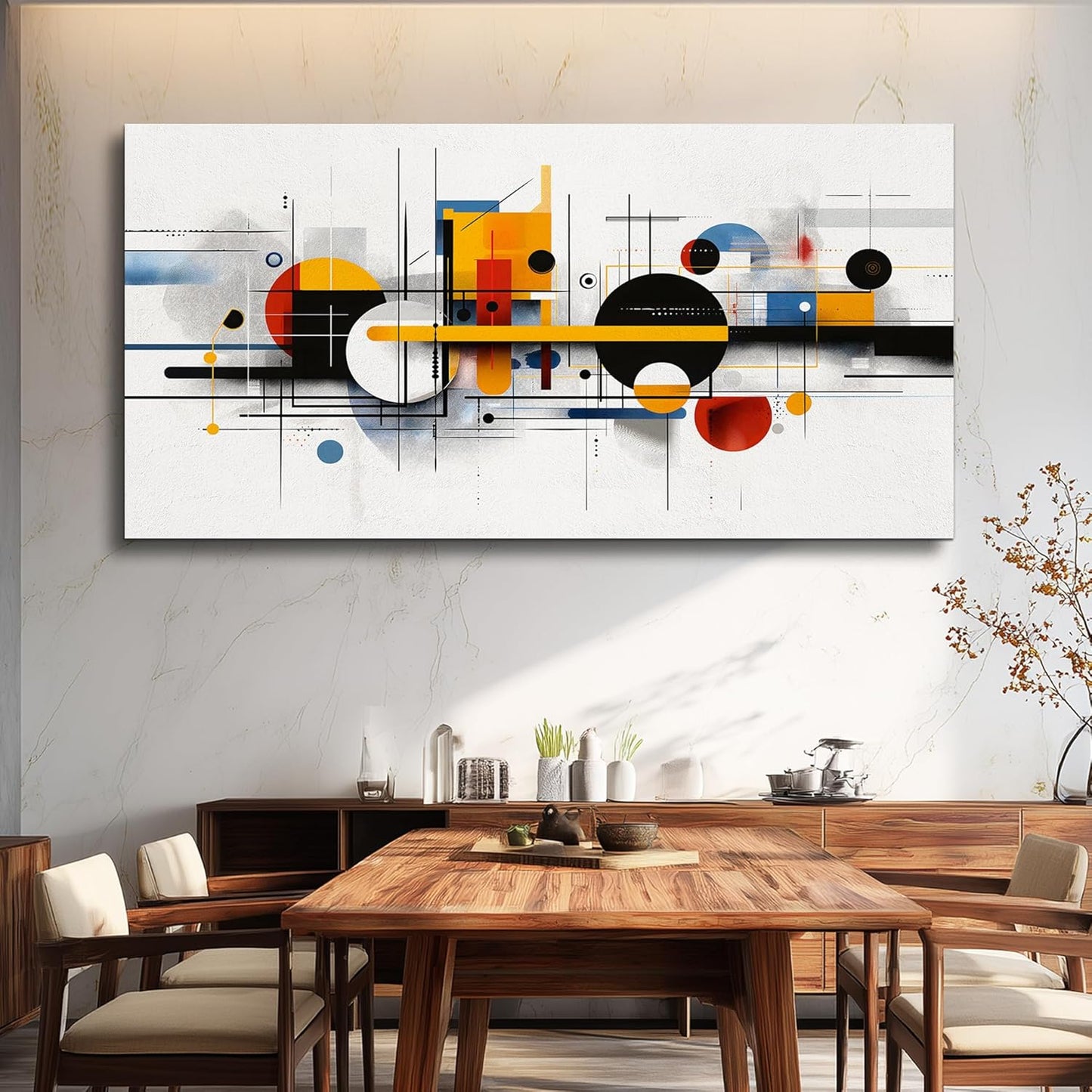 Large Wall Decor for Living Room Canvas Wall Art for Office Wall Decorations for Bedroom Color Line Painting Artwork Room Home Decor 24x48 in