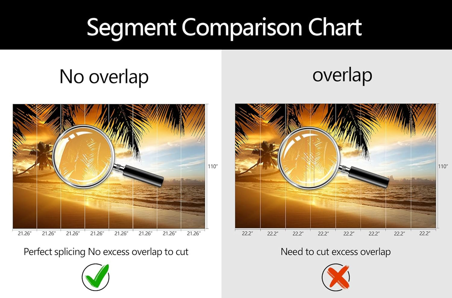 WFBHUA-Tropical Beach Wallpaper Dusk Waves Palm Tree Leaf Coconut Tree Wall Mural for Living Room Bedroom (Not Peel and Stick)