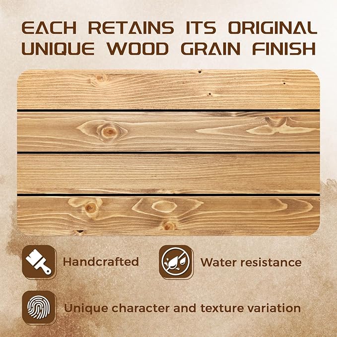 48x7x3 Fireplace Mantel - Solid Rustic Wood - Wall Mounted Floating Shelf with Invisible Heavy Duty Steel Bracket (Natural Wood)