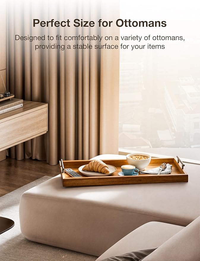 Acacia 30 Inch Large Charcuterie Board with Cheese Knife Set of 4 – Acacia Wood Serving Tray With Handles, Long Charcuterie Board, Large Charcuterie Boards for Party, Wooden Cheese Board