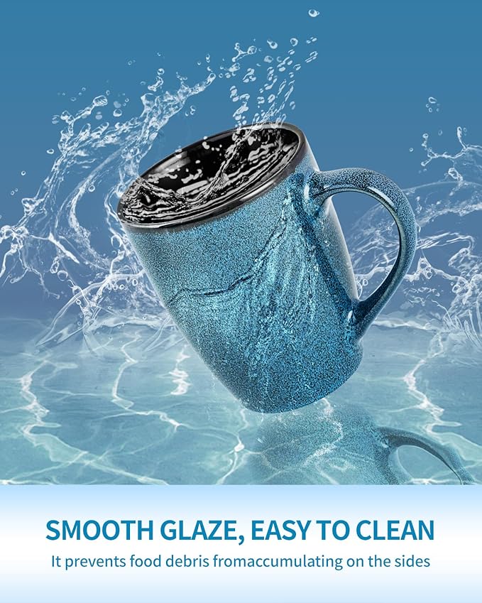 Ceramic Mugs 12oz,Large Ceramic Coffee Cups for Men, Women, Dad, Mom, Modern Coffee Mugs With Handle For Tea,Latte,Cappuccino,Cocoa. (green and brown 4pack)