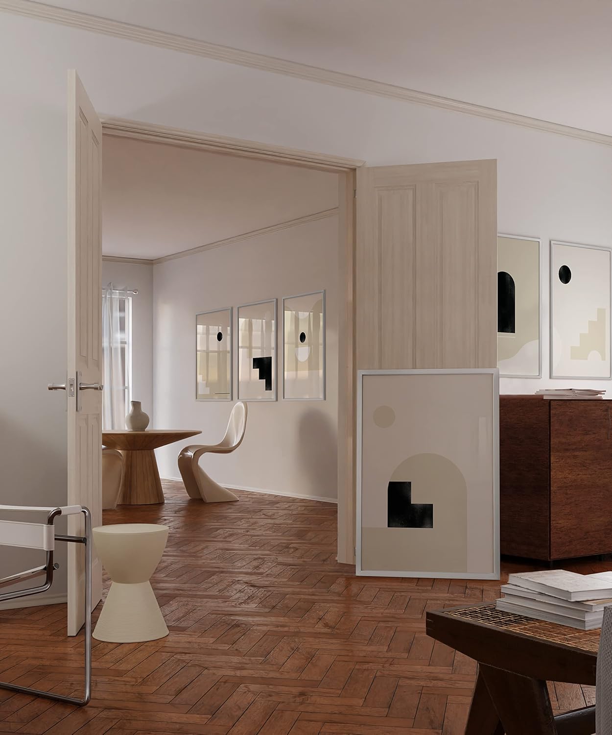 HAUS AND HUES 24x36 White Metal Picture Frames - Features Premium Aluminum, Vertical & Horizontal Hang, Shatterproof Plexiglass - Perfect for Home, Room, Office (24x36 in, White, Set of 25)