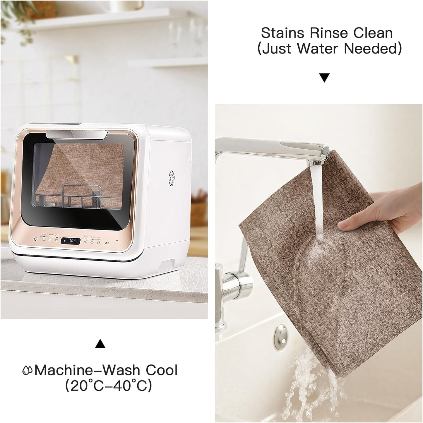 DOLOPL Placemats Set of 12, Reversible Wipeable & Heat Resistant Place Mats, Modern Faux Leather Table Mats for Kitchen, Neutral Waterproof Tablemats for Dining Table Decor, Wedding, Party(Brown)