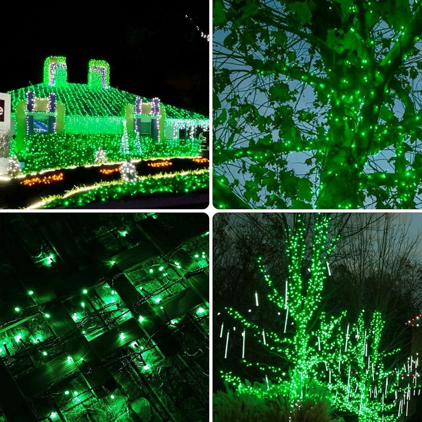 75.8 FT 200 LED Green Christmas String Lights Outdoor & Indoor, Memory Function & Timer & 8 Modes, Extendable Ultra Bright Green Wire Waterproof Mini Lights for Christmas Tree Yard Holiday Party Decor