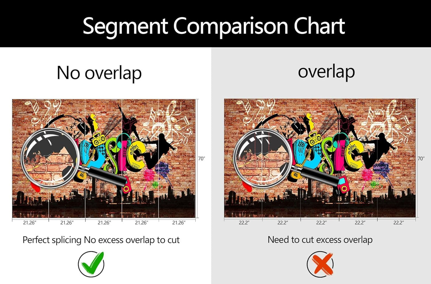 WFBHUA-Music Graffiti Wallpaper Abstract City Brick Wall Hip-hop Murals for Bar Ktv Industrial Background (Not Peel and Stick)