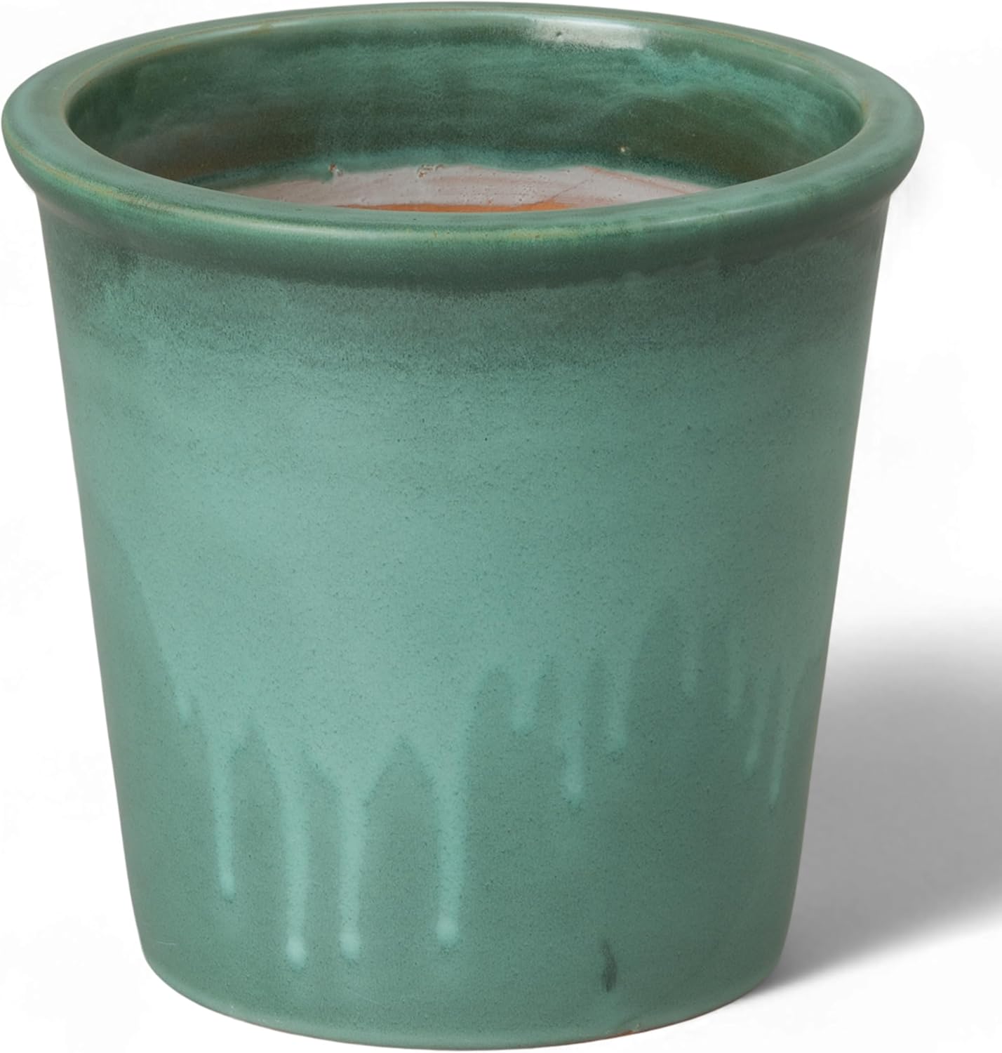 Emissary Round Stoneware Planter (Parent SKU 12012) (Green, 10" D x 10" H)