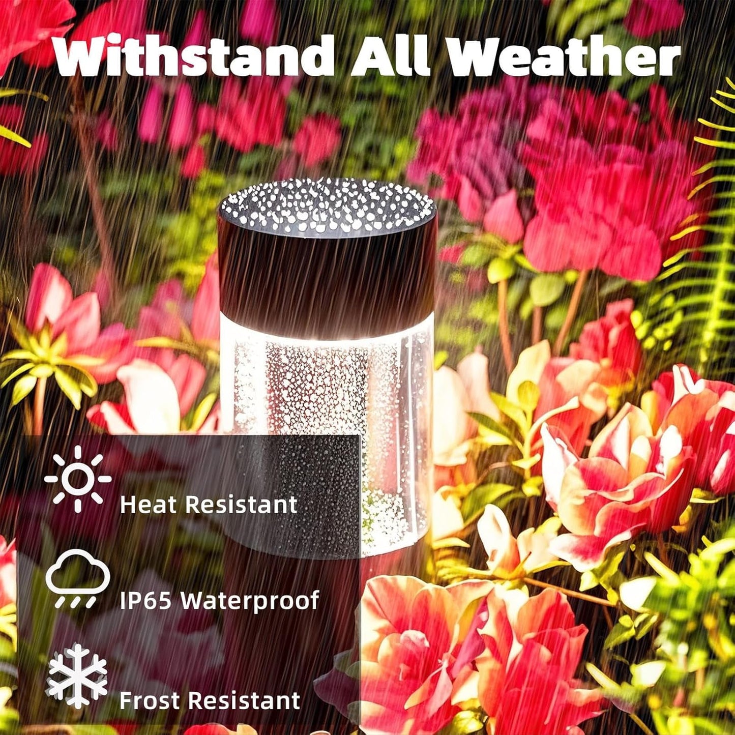 Solar Pathway Lights Outdoor Waterproof, 4 Pack Stainless Steel Stake Lights, Bright 35LM 3000K Warm White LED, IP65 Auto On/Off Landscape Lighting for Garden, Yard, Lawn, Walkway, Patio, Driveway