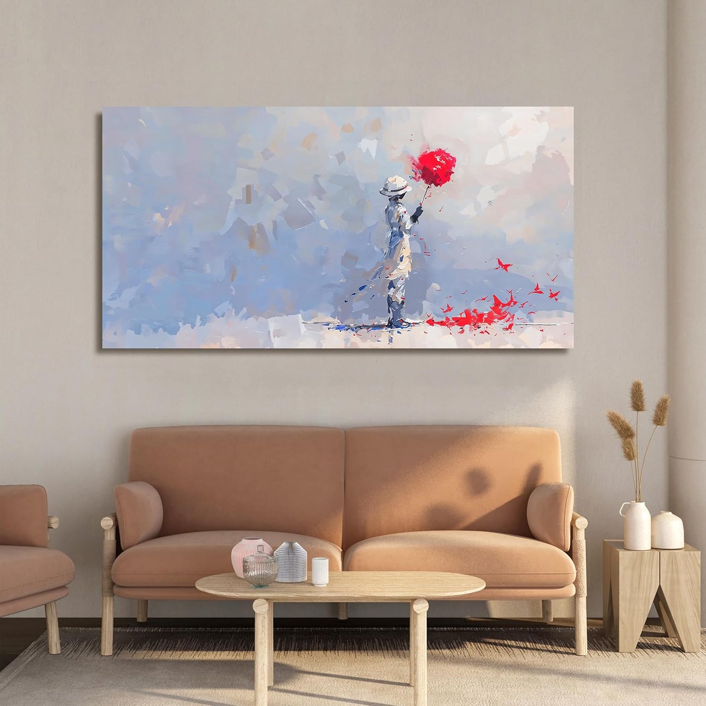 Canvas Wall Art Decor Modern Minimalist Wall Art Decor Wall Pictures For Living Room Artwork for Walls Colorful Wall Art Decorations Bedroom Office Home Wall Decor Aesthetic Ready to Hang 20" X 40"