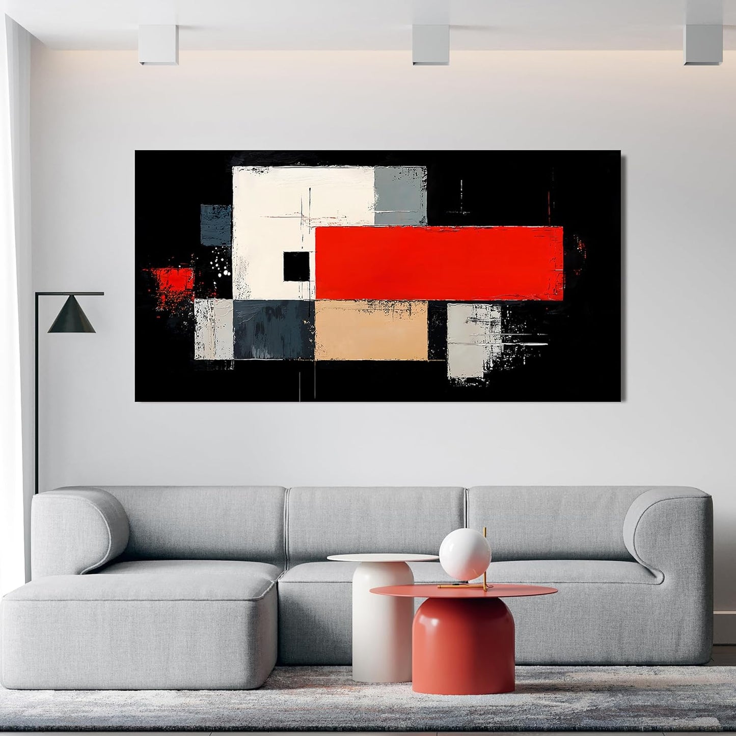 Abstract Wall Art Decor Large Modern Wall Art Decor Oversized Wall Art Pictures for Living Room Abstract Canvas Art Wall Decor Black and White Wall Art Prints Artwork for Walls Home Office Decor 29" X 58"