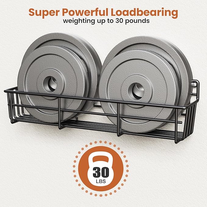 Spice Rack Organizer Wall Mount, Hanging Spice Pantry Storage Shelf Organization, 4 Pack Space Saving Seasoning Organizer for Kitchen Cabinet, Door or Bathroom, Black