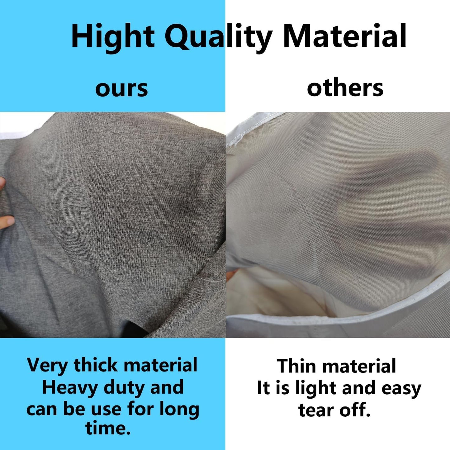 XL Hanging Hamper, Over The Door Hamper with Free Hanging Hooks, Space Saving Over Door Laundry Bag and Laundry Basket for Storage, 2 Pack, (36x22Inch Pop Heather Grey)