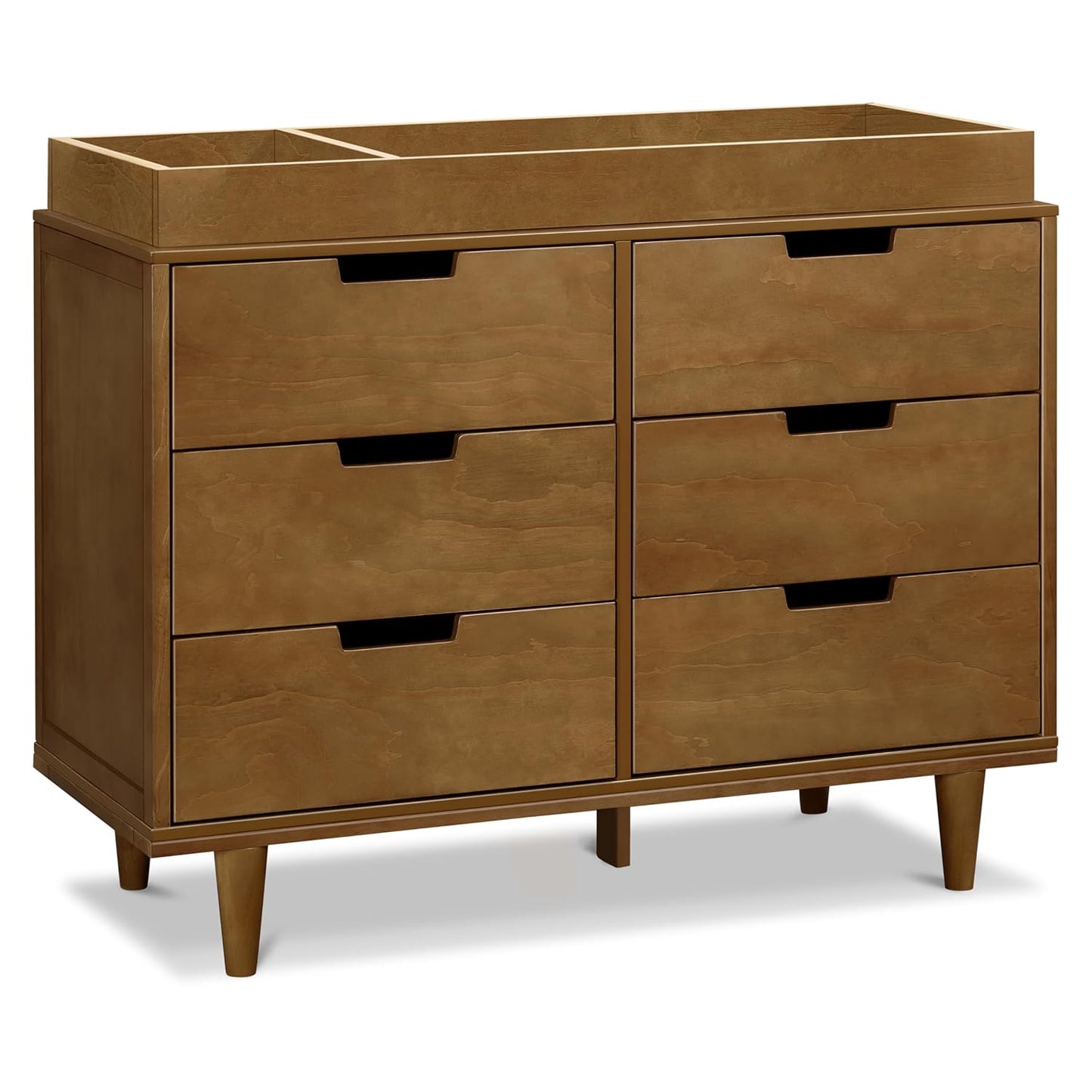 DaVinci Marley 6-Drawer Dresser - Baby Dresser for Nursery - Kids Bedroom Furniture - Double Chest of Drawers for Toddler Boys and Girls - Versatile Wood Dresser for Living Room, Hallway - Walnut