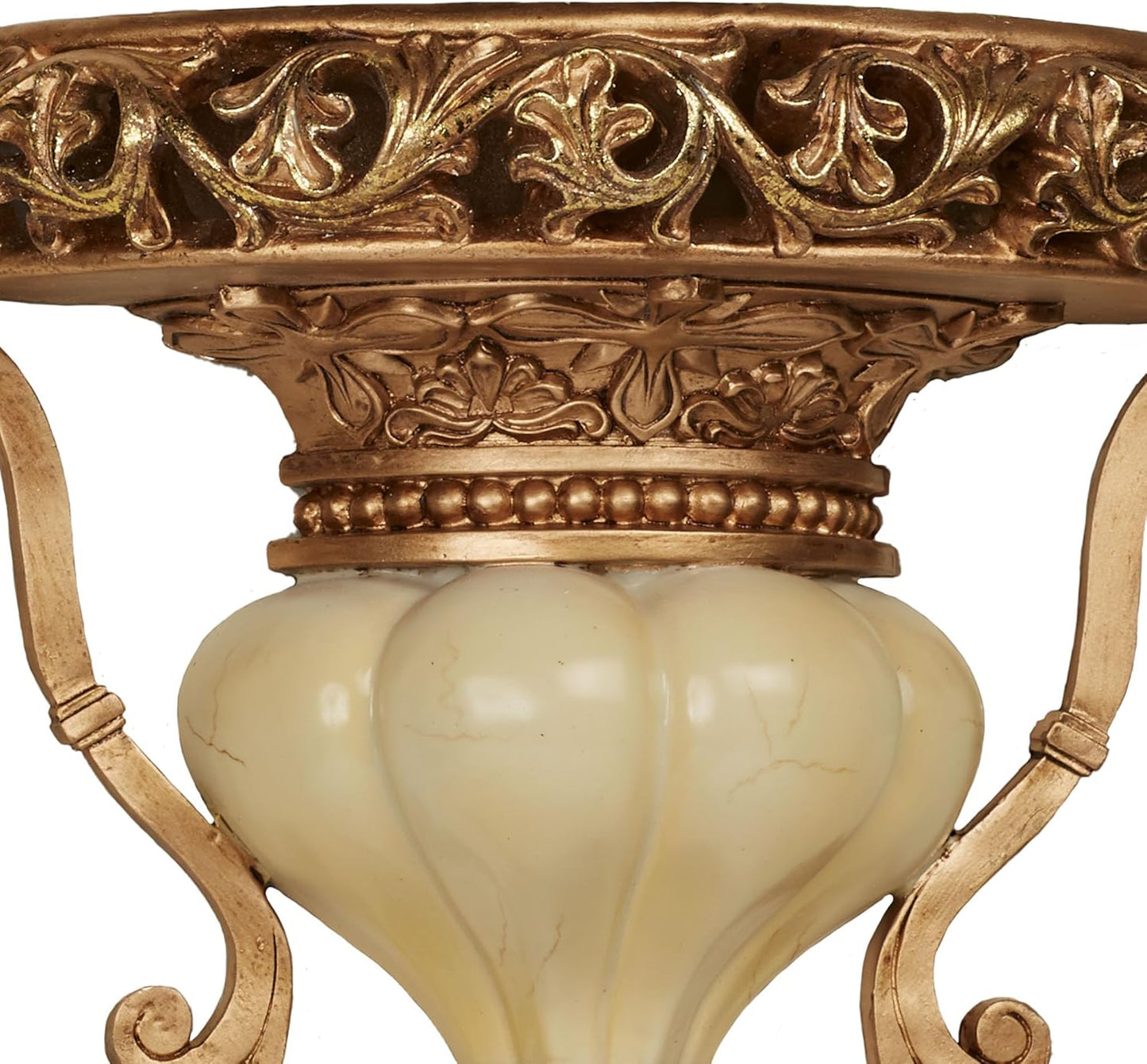 Touch of Class Chalmette Wall Shelf - Gold/Ivory - Victorian Style - Decorative Wall Shelves for Bedroom, Living Room, Kitchen, Hallway, Entryway