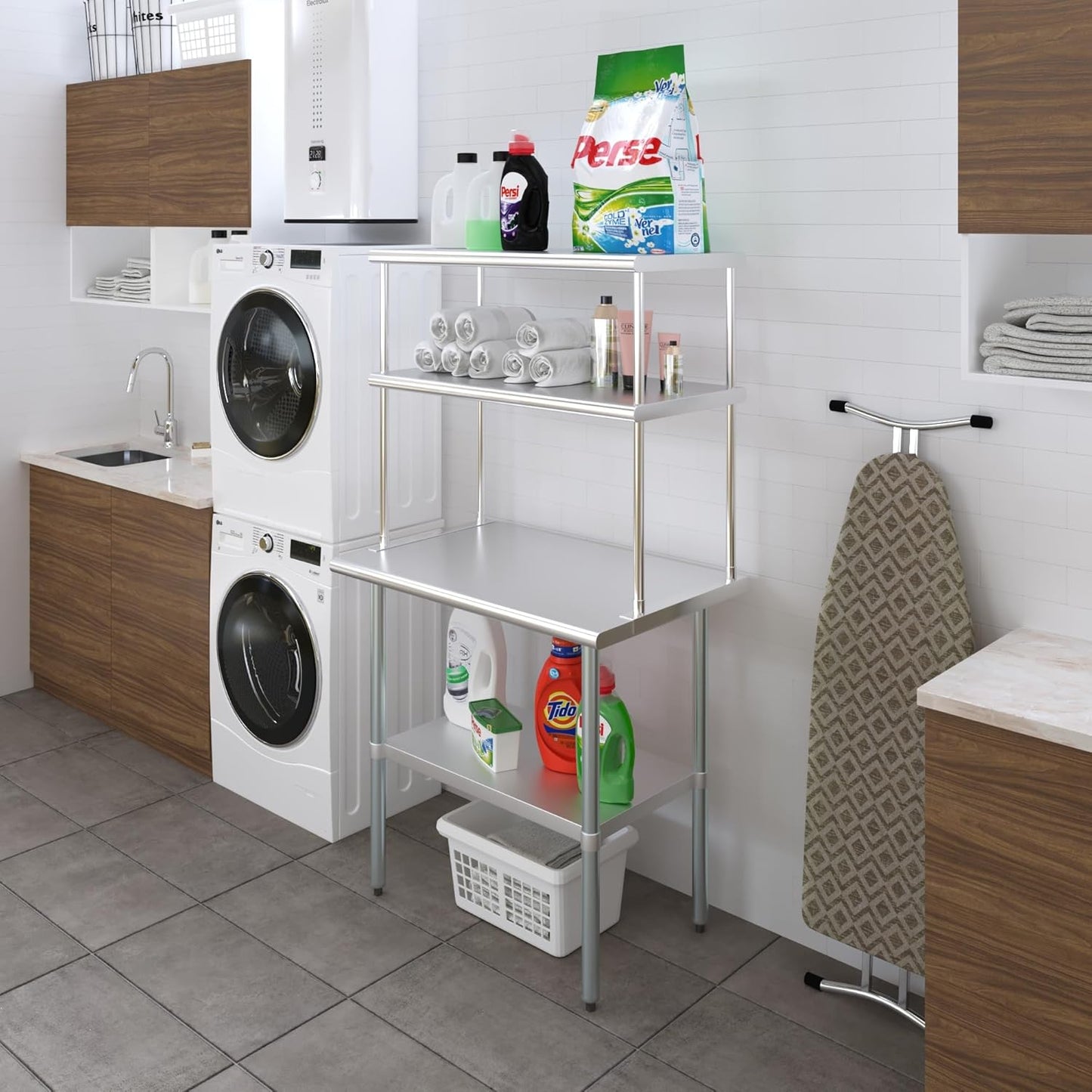 AmGood Double OverShelf Stainless Steel NSF - Many (36" Long x 18" Deep)