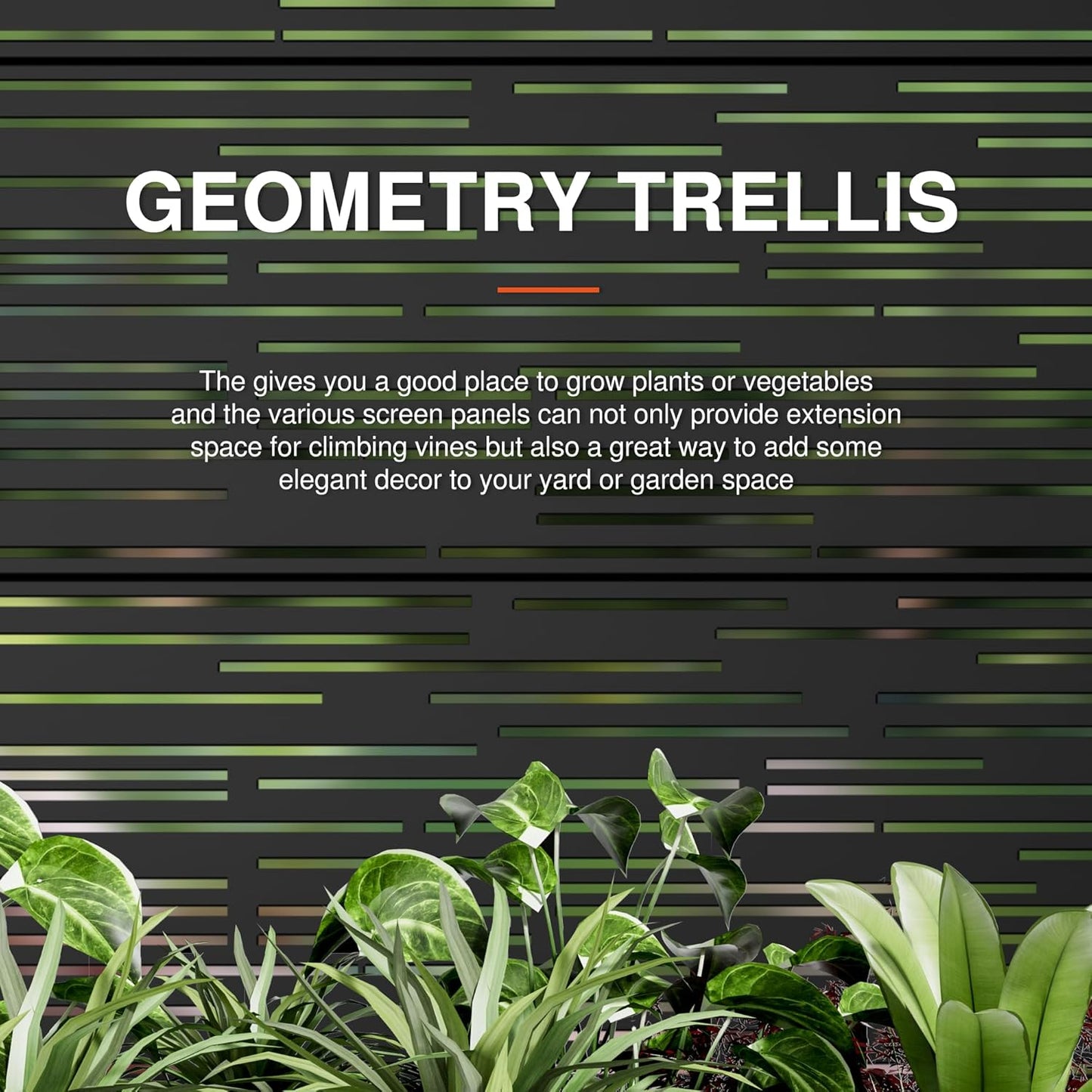 Casaphoria Metal Raised Garden Bed with Trellis and Wheels, 47"x47"x16" Planter Box for Climbing Plants, Vegetables & Vines, Features Drainage Holes and Privacy Screen (Black-Shine)