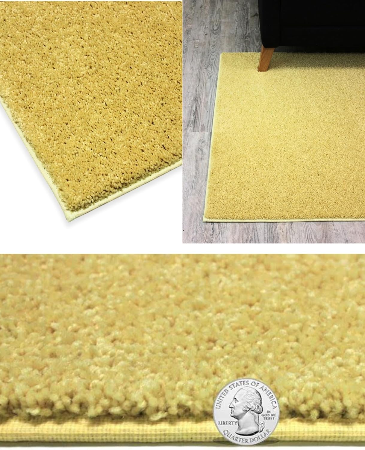 KOECKRITZ Soft and Colorful Kids Classroom Area Rugs (Passes Flammability Pill Test) Many Sizes and Bright Colors to Select from (11' x 11', Lemon)