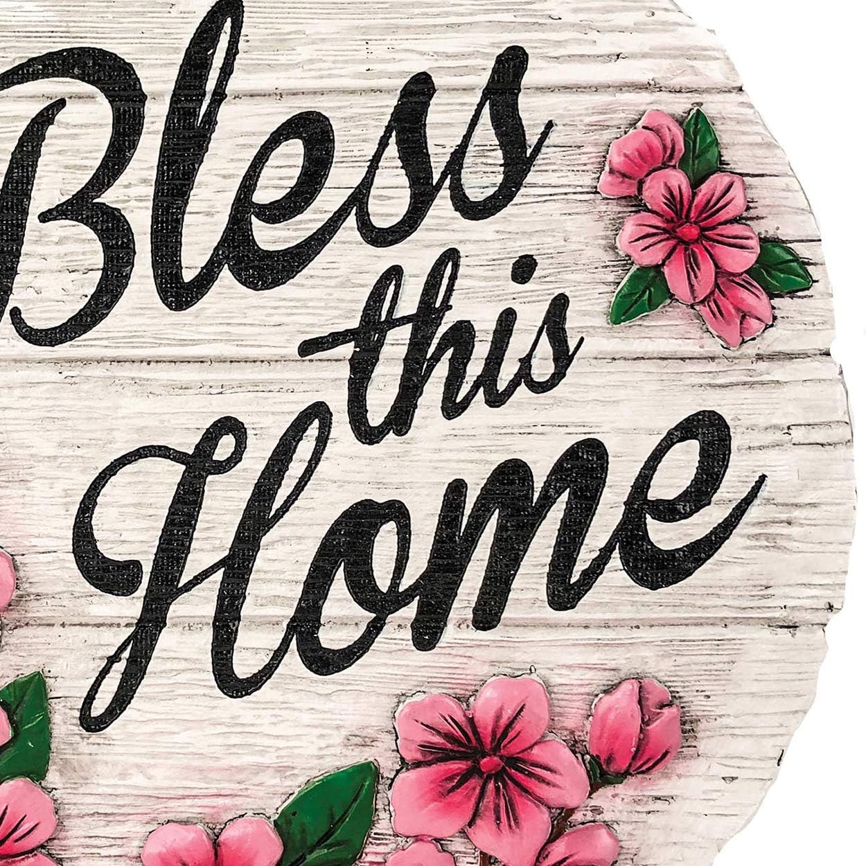 Spoontiques - Garden Décor - Bless This Home Stepping Stone - Decorative Stone for Garden