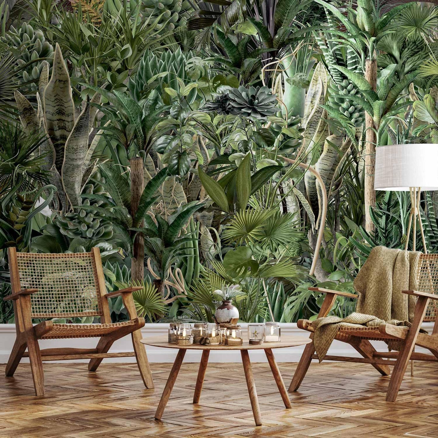 artgeist Wall Mural Leaves 177x124 in - XXL Non-Woven Wallpaper Fleece Wall Decor Photo Print Picture Image Design Plants Abstract Nature Botanical b-C-0858-a-a