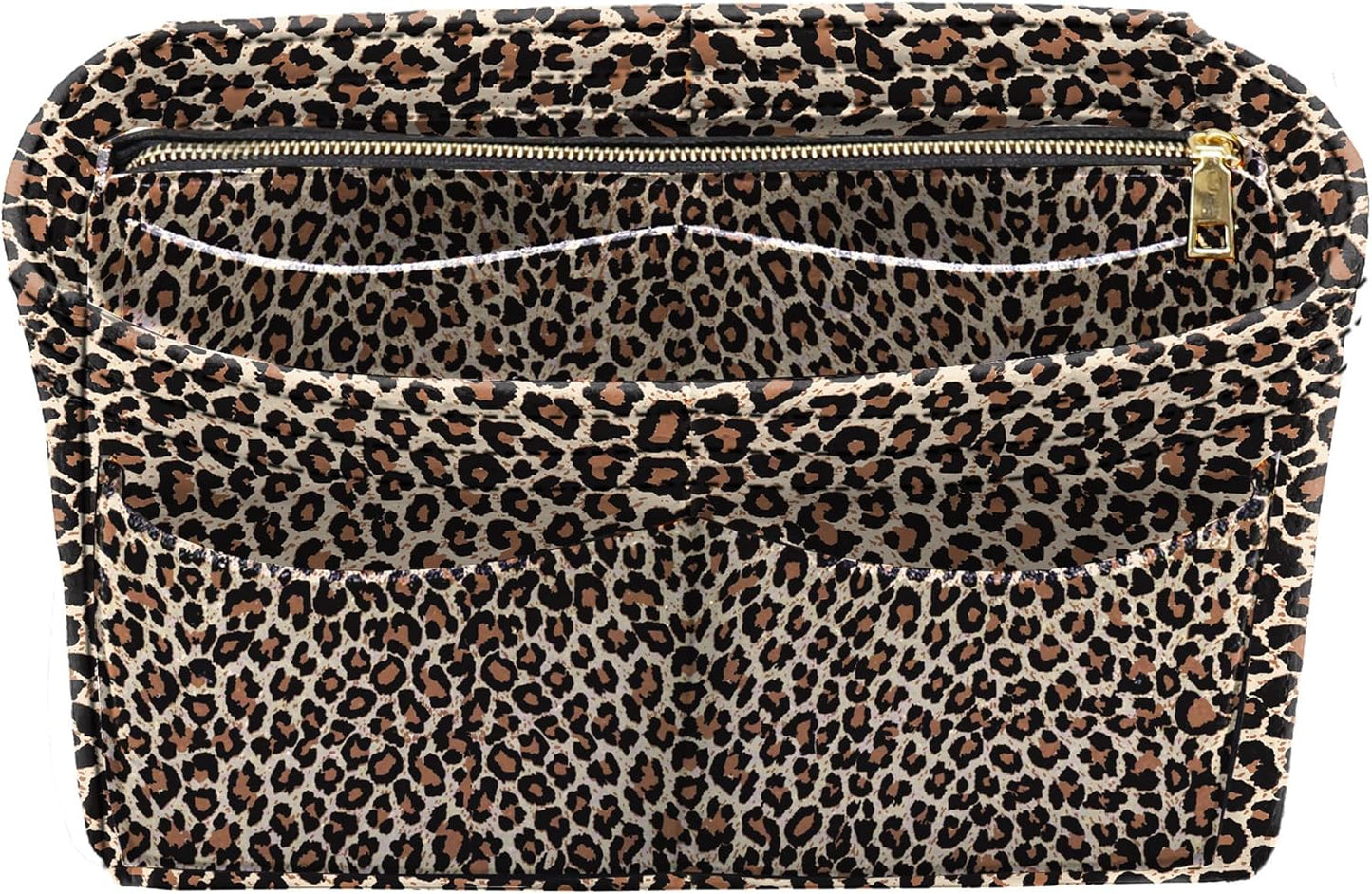 LEXSION Felt Purse Bag Organizer Insert with zipper Bag Tote Shaper Fit Speedy Neverful PM MM