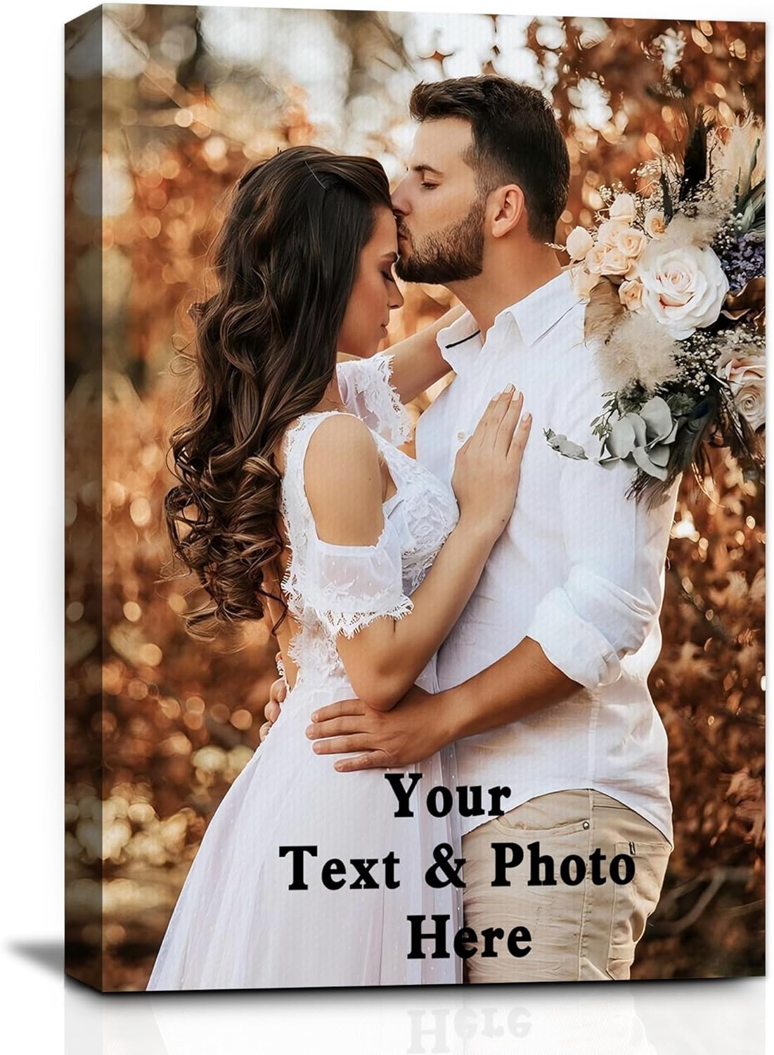 YUNART Ship Next Day - Custom Canvas Prints with Your Photos, Personalized Canvas with Pictures Print for Wall Art Bedroom, Customized Photo Gifts for Couple Men Women Mom Baby Dog Family - 20"x30"