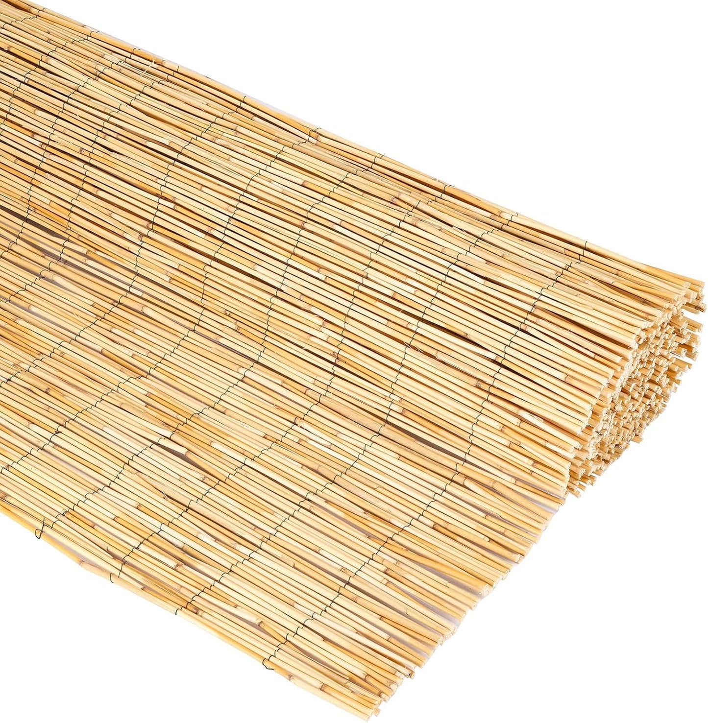 Natural Reed Fencing, Reed Screen Curtain Eco-Friendly for Garden,Balcony,Outdoor,Backyard Patio Decors Fence Rolls-4FT x 13FT （1.2m x 4m Approx）