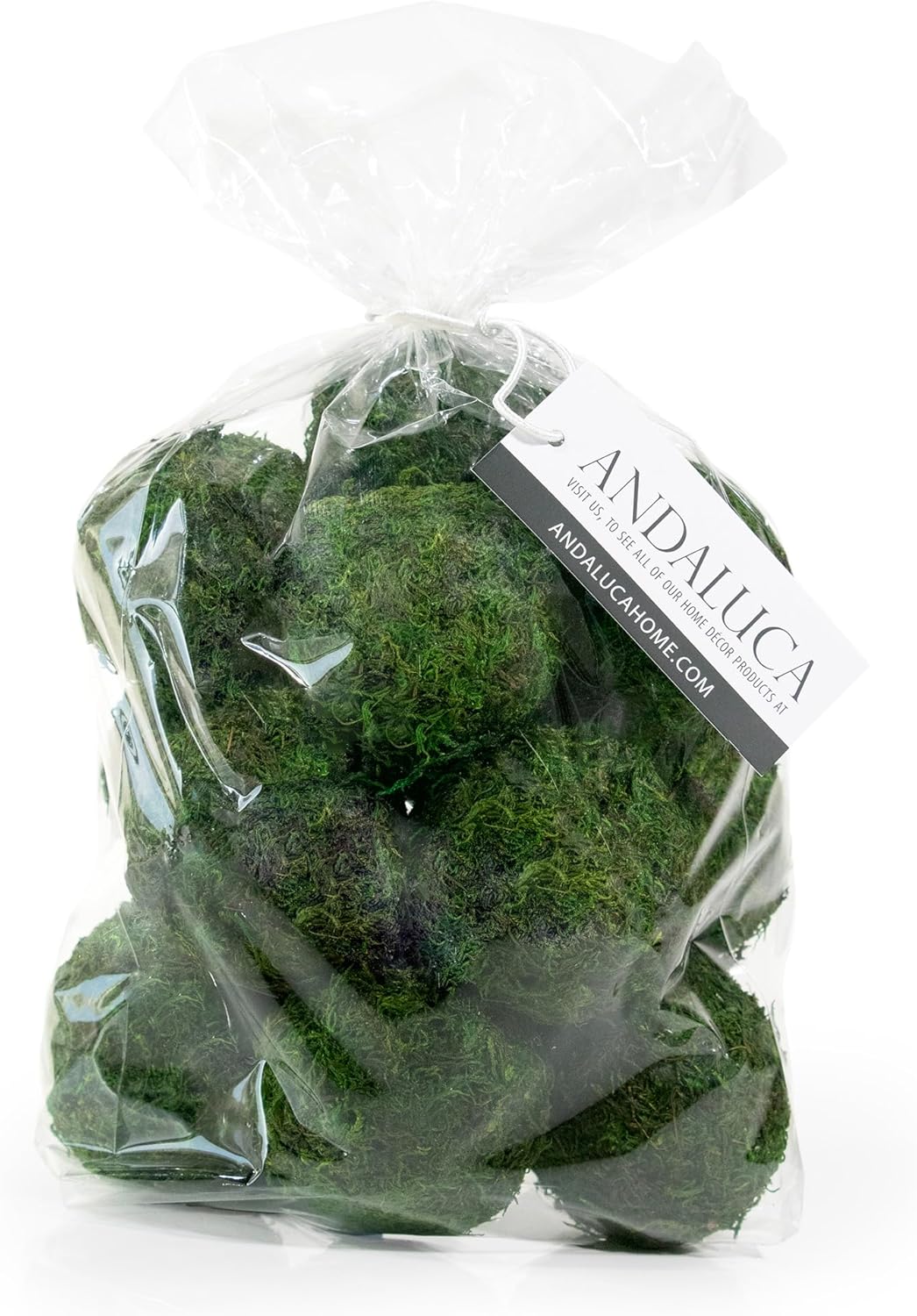 ANDALUCA Decorative Green Moss Balls Bowl Filler Orbs (Pure Moss)
