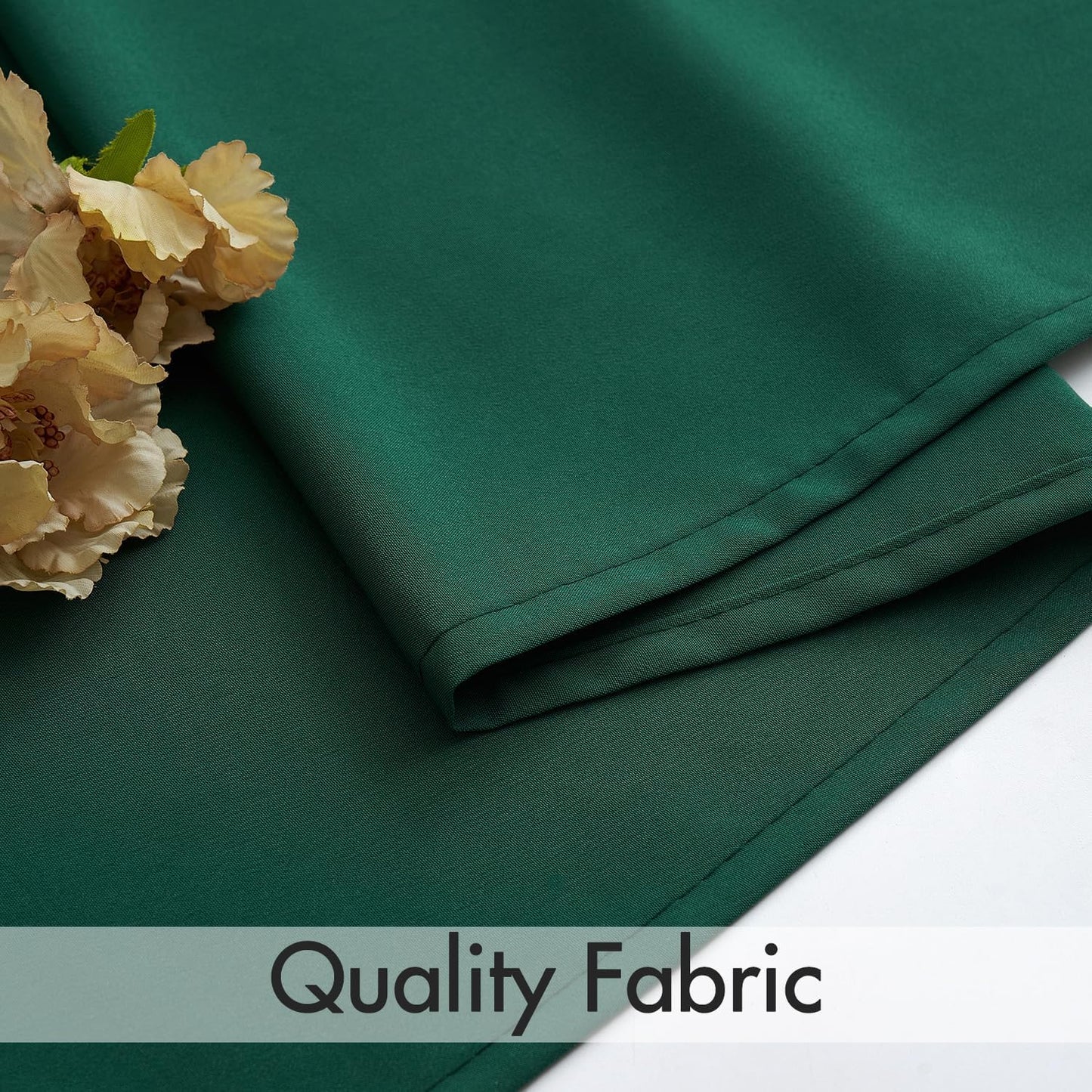 MIULEE Hunter Green Privacy Sheer Curtains That Let Light in 84 Inches Long Non-See-Through Semi Sheer Curtain Light Filtering Window Christmas Drapes for Living Room Bedroom 2 Panels Set 42 X 84