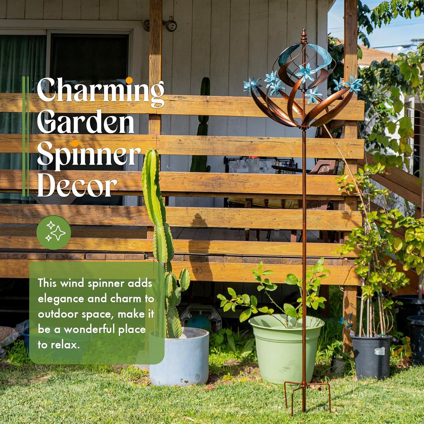 Wind Spinners Outdoor Metal - 86" Height Extra Large Kinetic Wind Spinner Sculpture for Yard and Garden, Ideal Gifts for Birthday, Anniversary and Housewarming