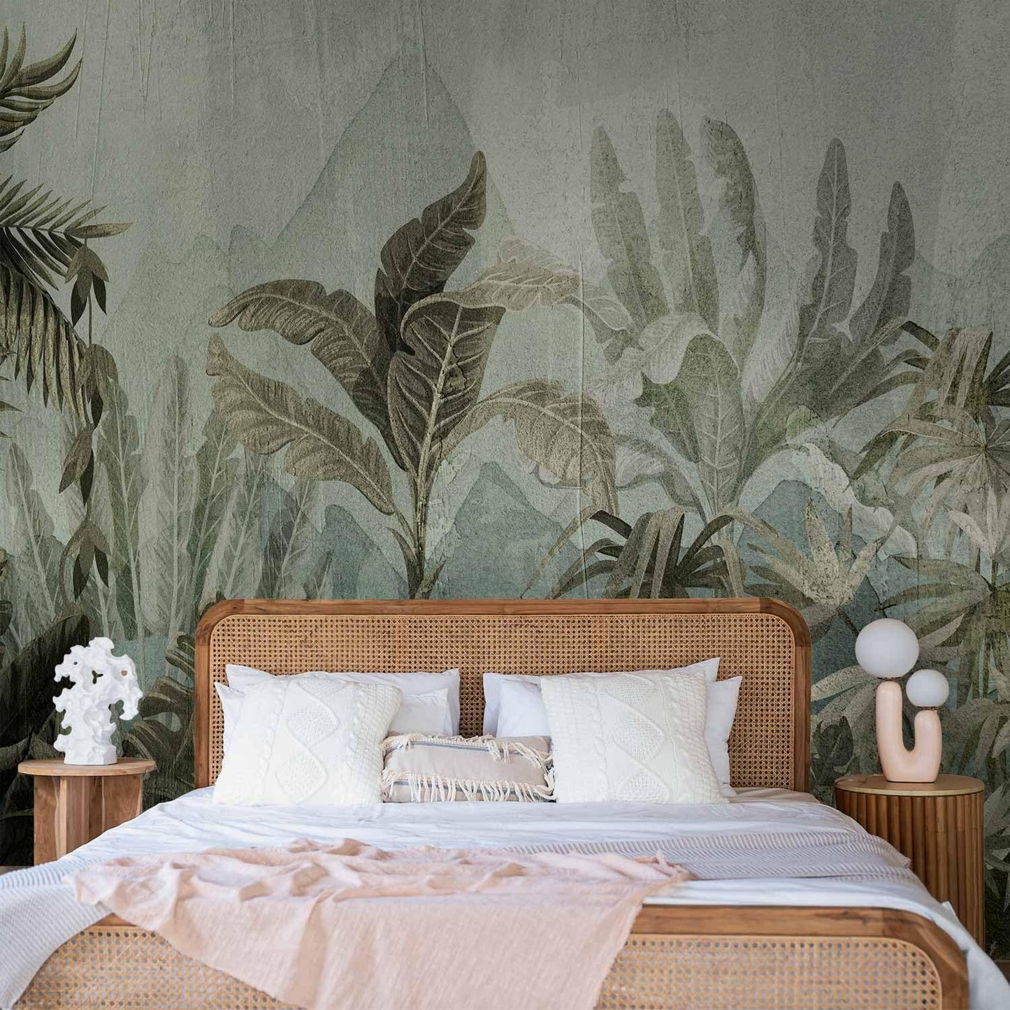 artgeist Premium Wall Mural Leaves 157"x110"XXL Non-Woven Wallpaper Fleece Wall Decor Photo Print Picture Image Design Nature Botanical Plants Palm Abstract b-C-0854-a-a