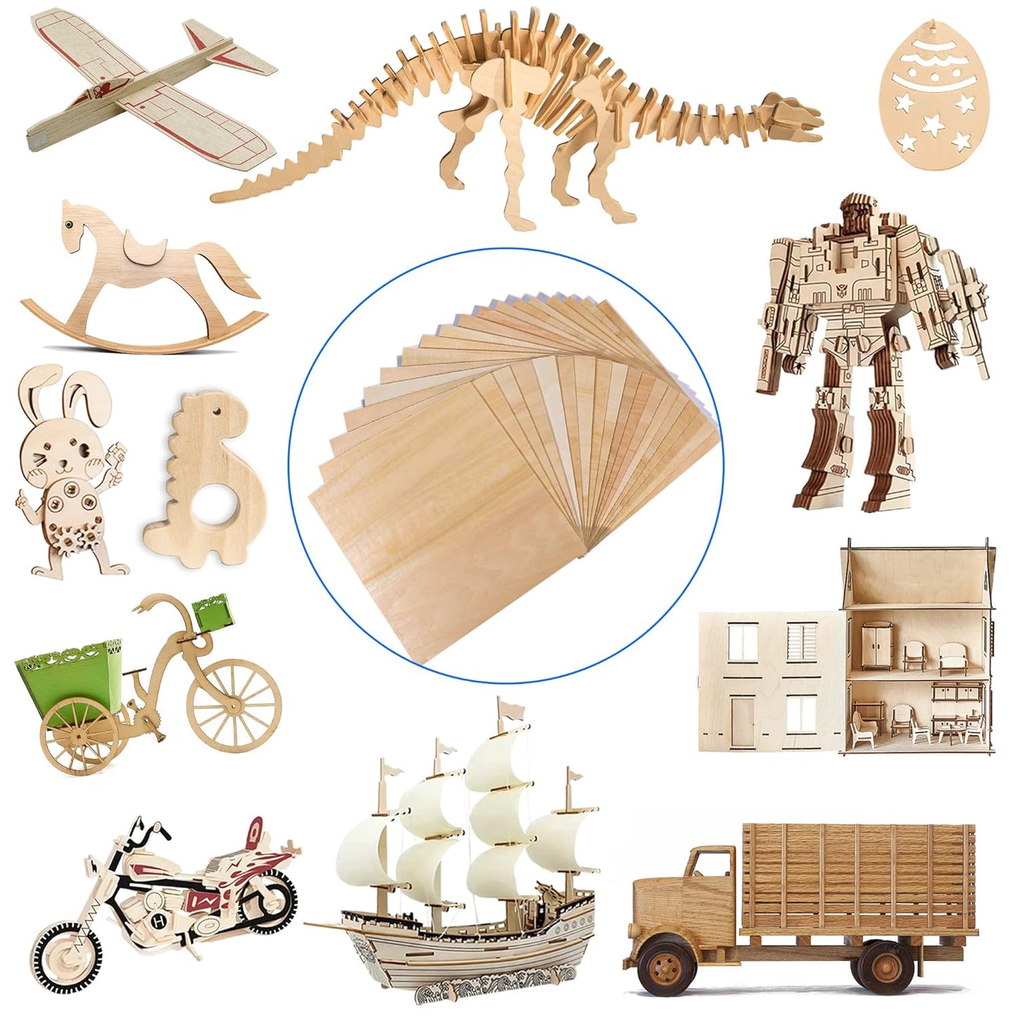 30 Pack Basswood Sheets 12"x12"x1/8", 3mm Basswood for Laser Cutting, Thin Plywood Board Unfinished Wood for Crafts, DIY Architectural Models Making, Wood Engraving, Wood Burning Product.