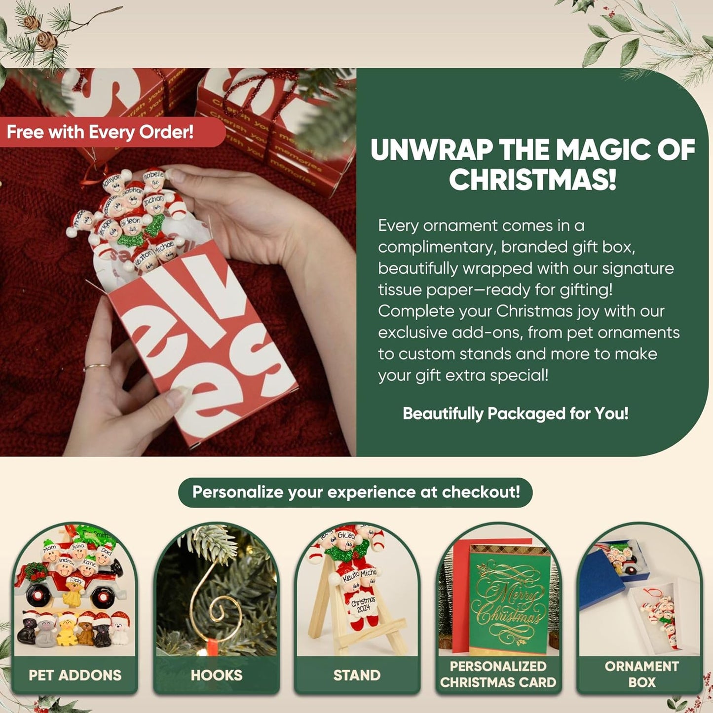 Personalized Sibling Christmas Ornaments 2024 - Sister Ornaments New Big Sister Family Ornaments Children My First Christmas as a Big Sisters Ornament Sibling