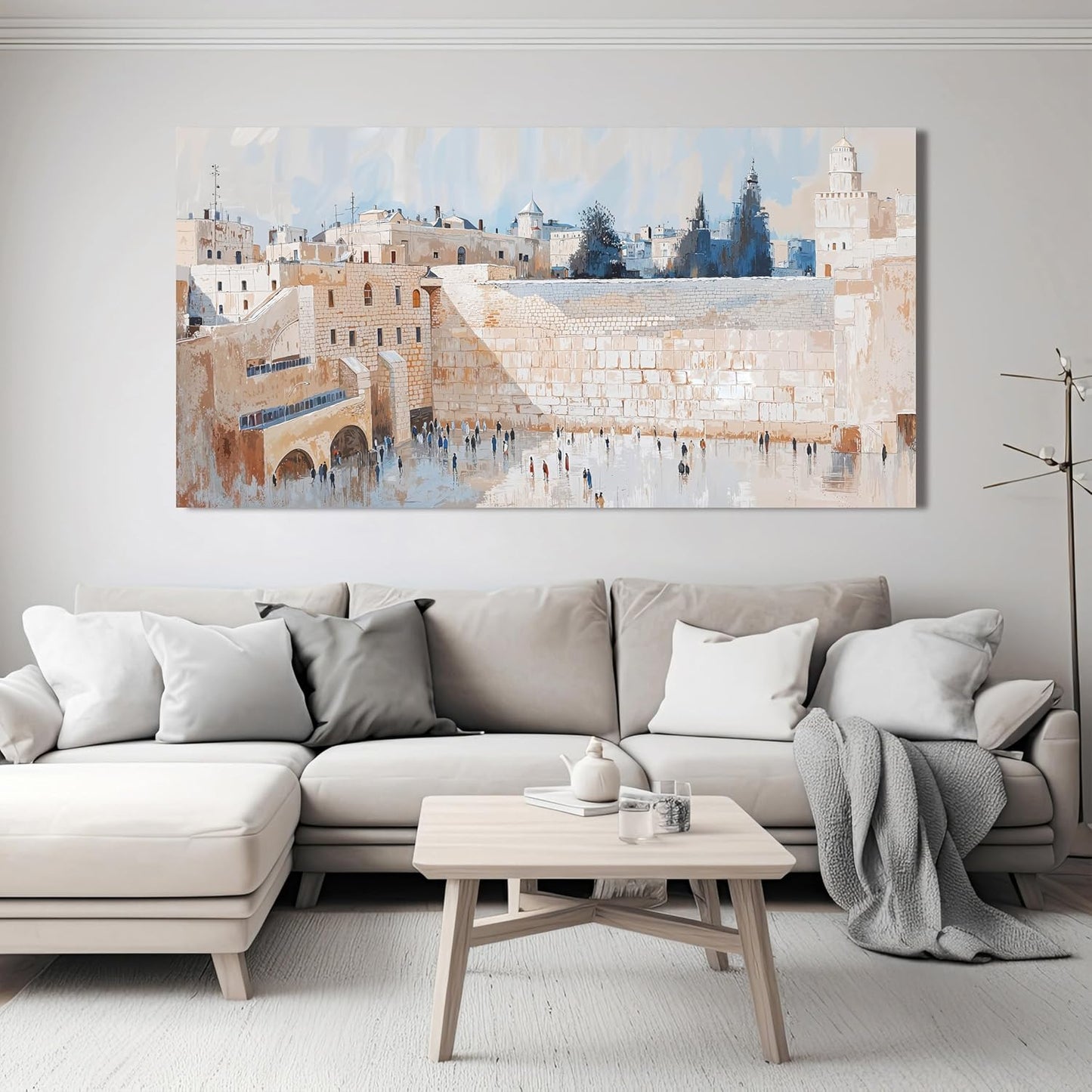 Canvas Wall Art Decor Pictures Beige Large Wall Art Decorations For Living Room Vintage Canvas Art Wall Artwork For Walls Decor Prints Pictures For Bdroom Office Wall Decor 24" X 48" Ready to Hang