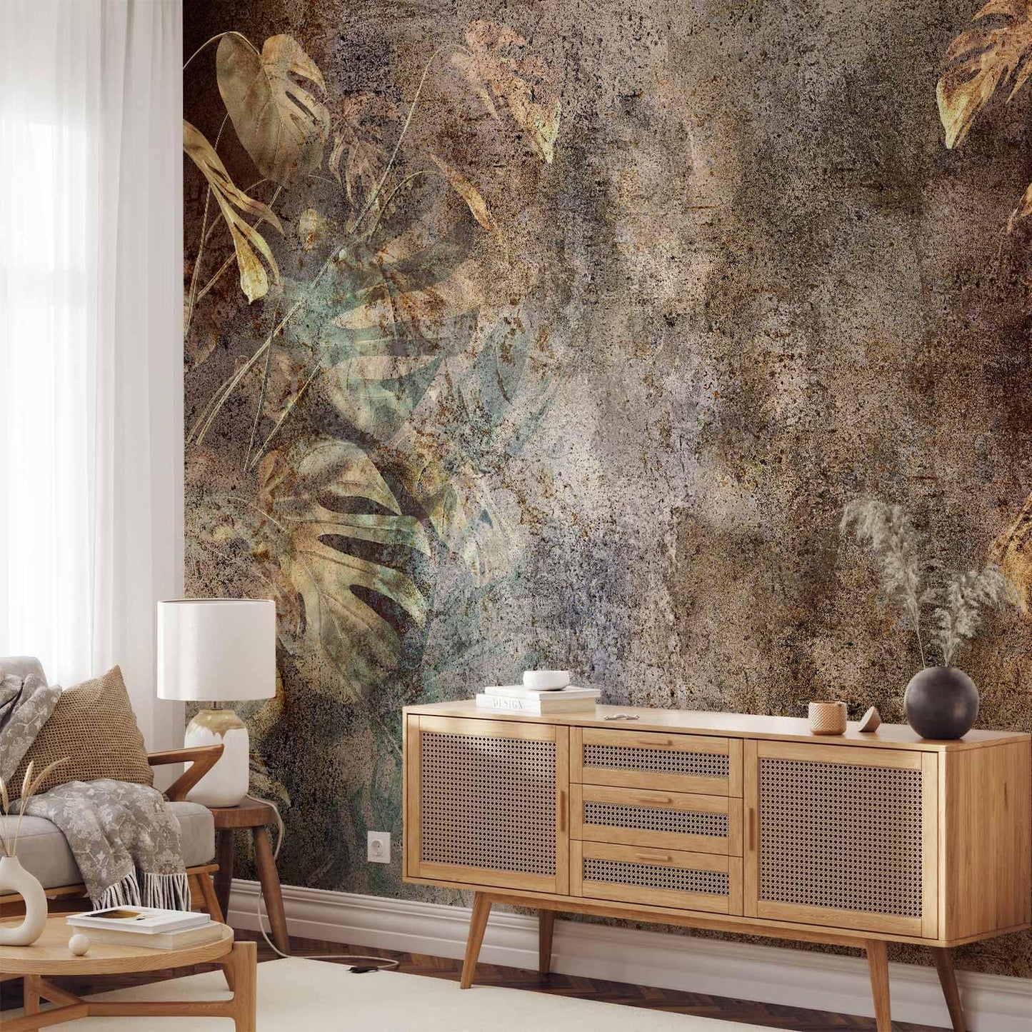 artgeist Wall Mural Monstera 193x138 in - XXL Peel and Stick Self-Adhesive Wallpaper Removable Large Sticker Foil Wall Decor Print Picture Design Nature Botanical Abstract Plants b-C-0859-a-a