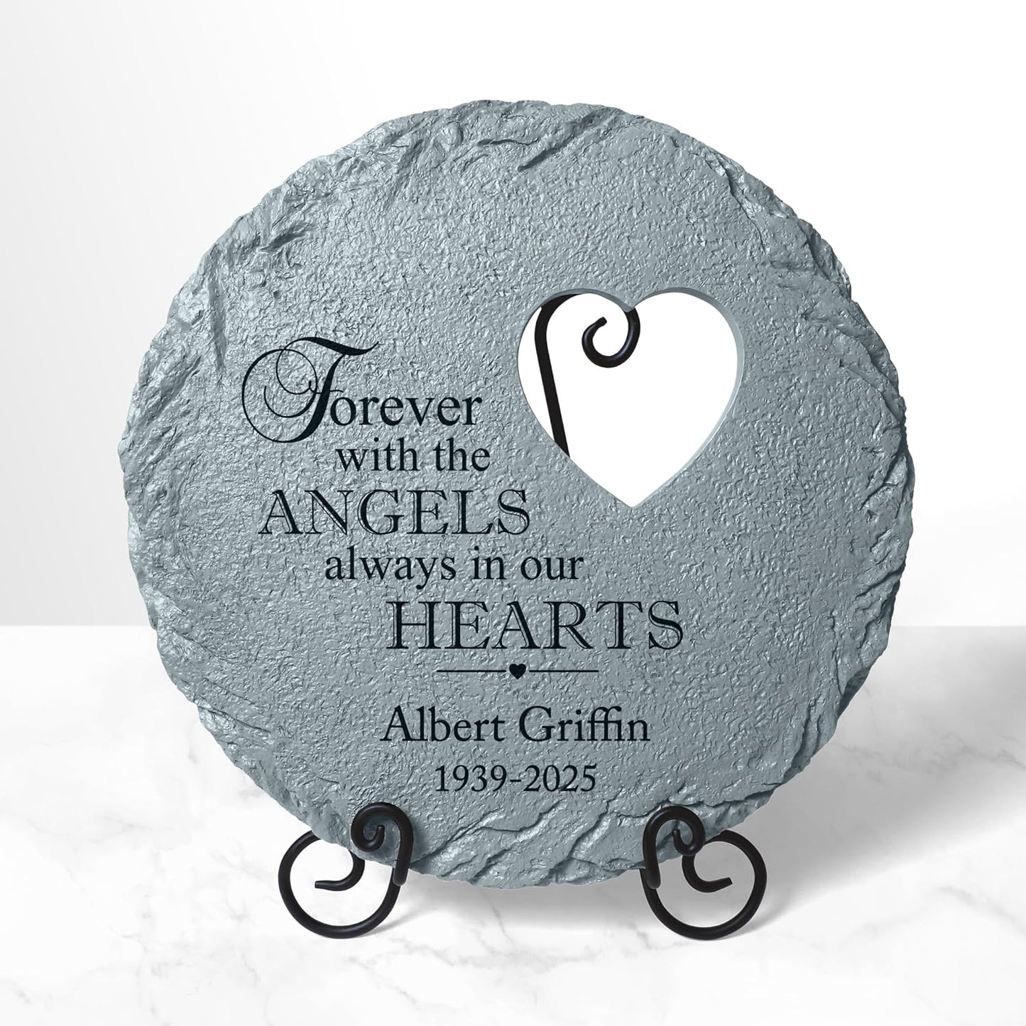 Let's Make Memories Personalized Always in Our Hearts Memorial Garden Stone - Sympathy Marker