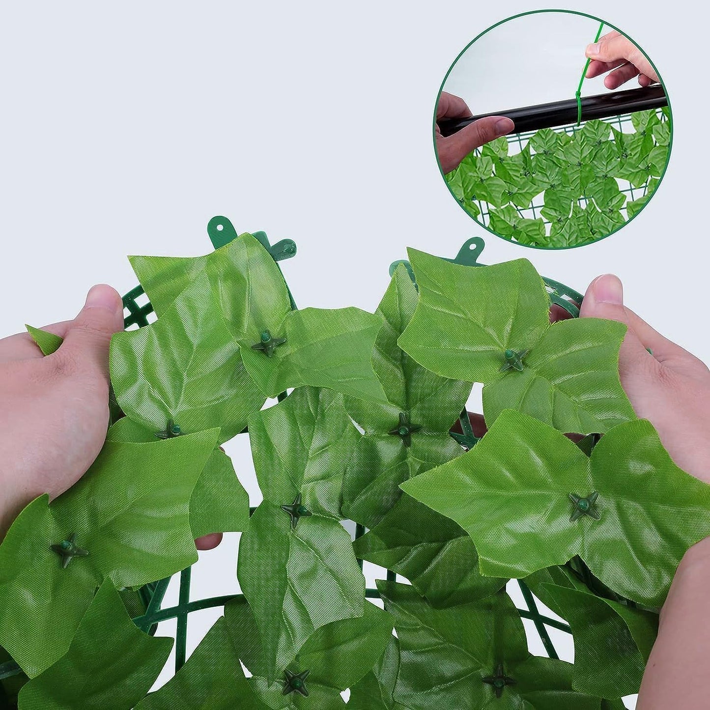 Artificial Ivy Privacy Fence Wall Screen,160x60 in in in UV-Anti Faux Greenery Backdrop Ivy Vine Leaf Hedges Fence Panels for Patio, Balcony, Garden, Backyard Indoor Outdoor Green Wall Decor