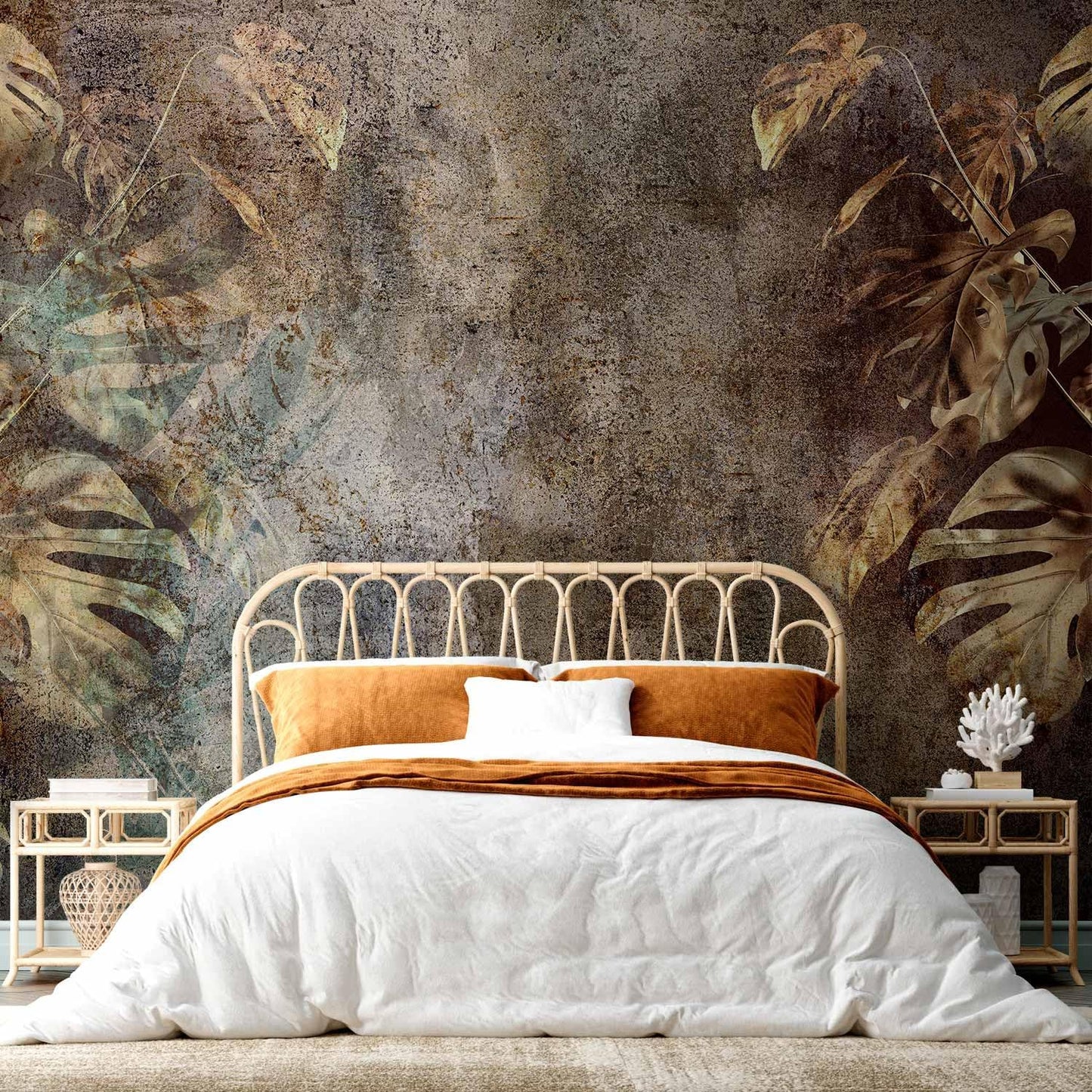 artgeist Wall Mural Monstera 138x101 in - XXL Non-Woven Wallpaper Fleece Wall Decor Photo Print Picture Image Design Nature Botanical Abstract Plants b-C-0859-a-a