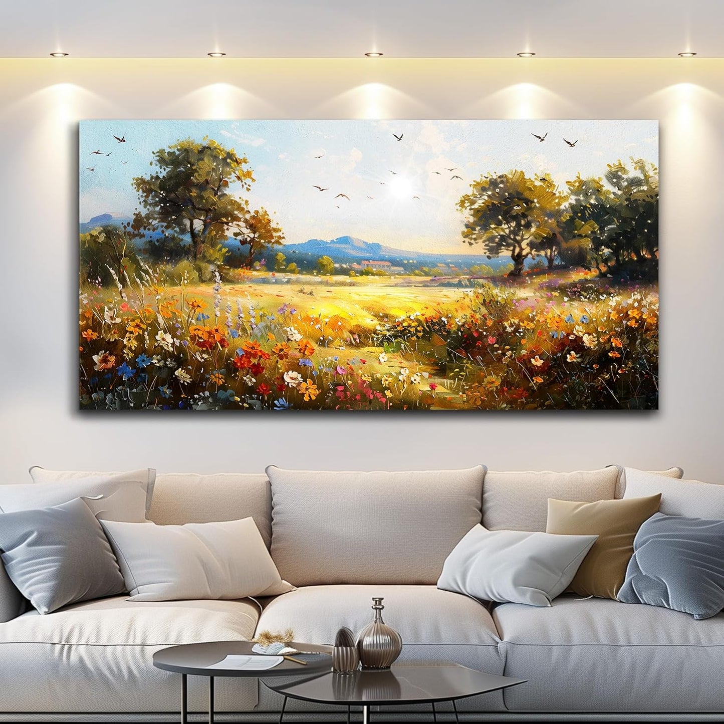 Canvas Wall Art for Living Room Wall Decor for Bedroom Office Wall Decoration Rural Pastoral Painting Artwork Room Aesthetic Home Decor 20x40 in