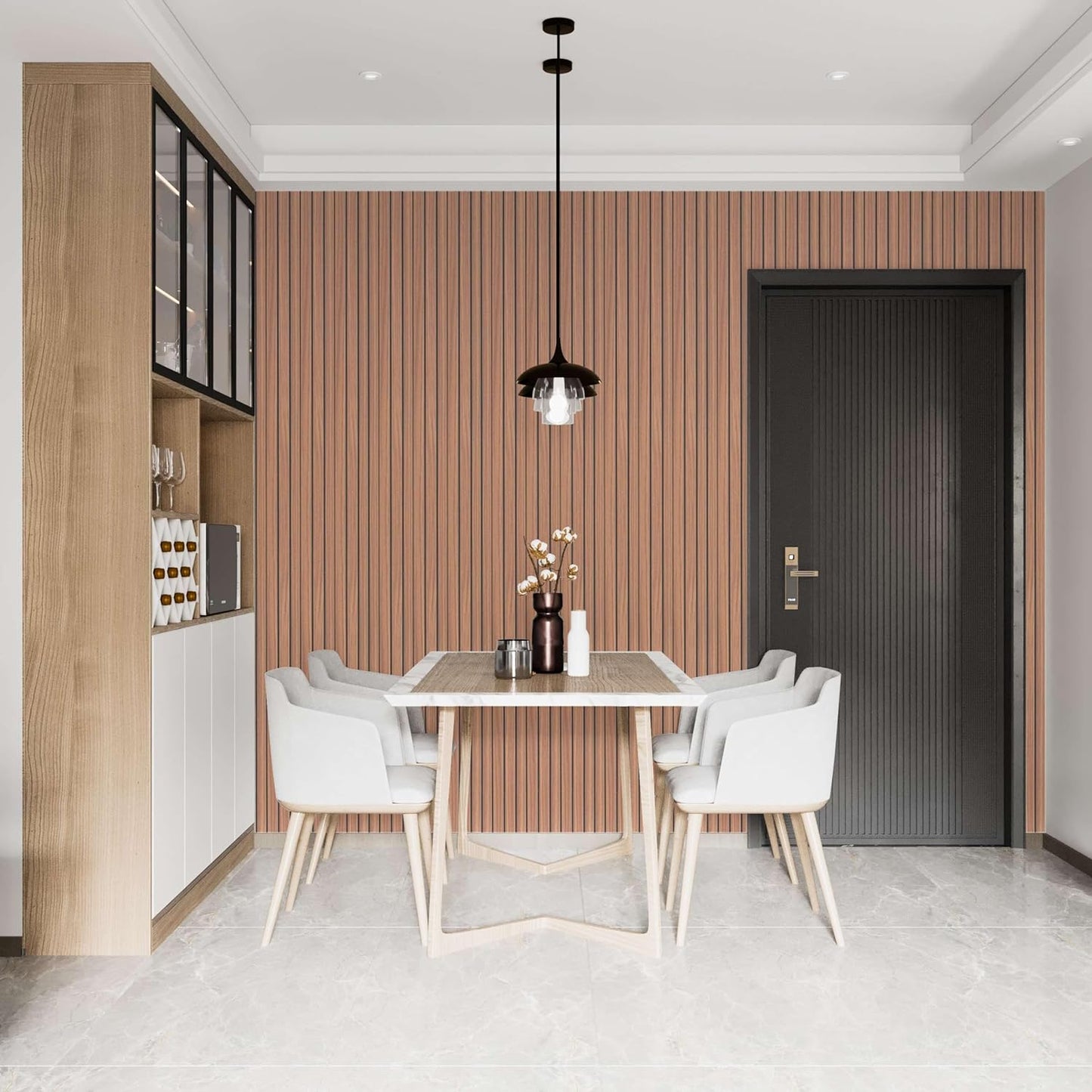 IZODEKOR 3D Wood Effect Wall Panels - Faux Wood Paneling for Living Room, Kitchen, Bathroom and More | Natural Wood Look | Easy Application | Land of Journey (10" x 10")