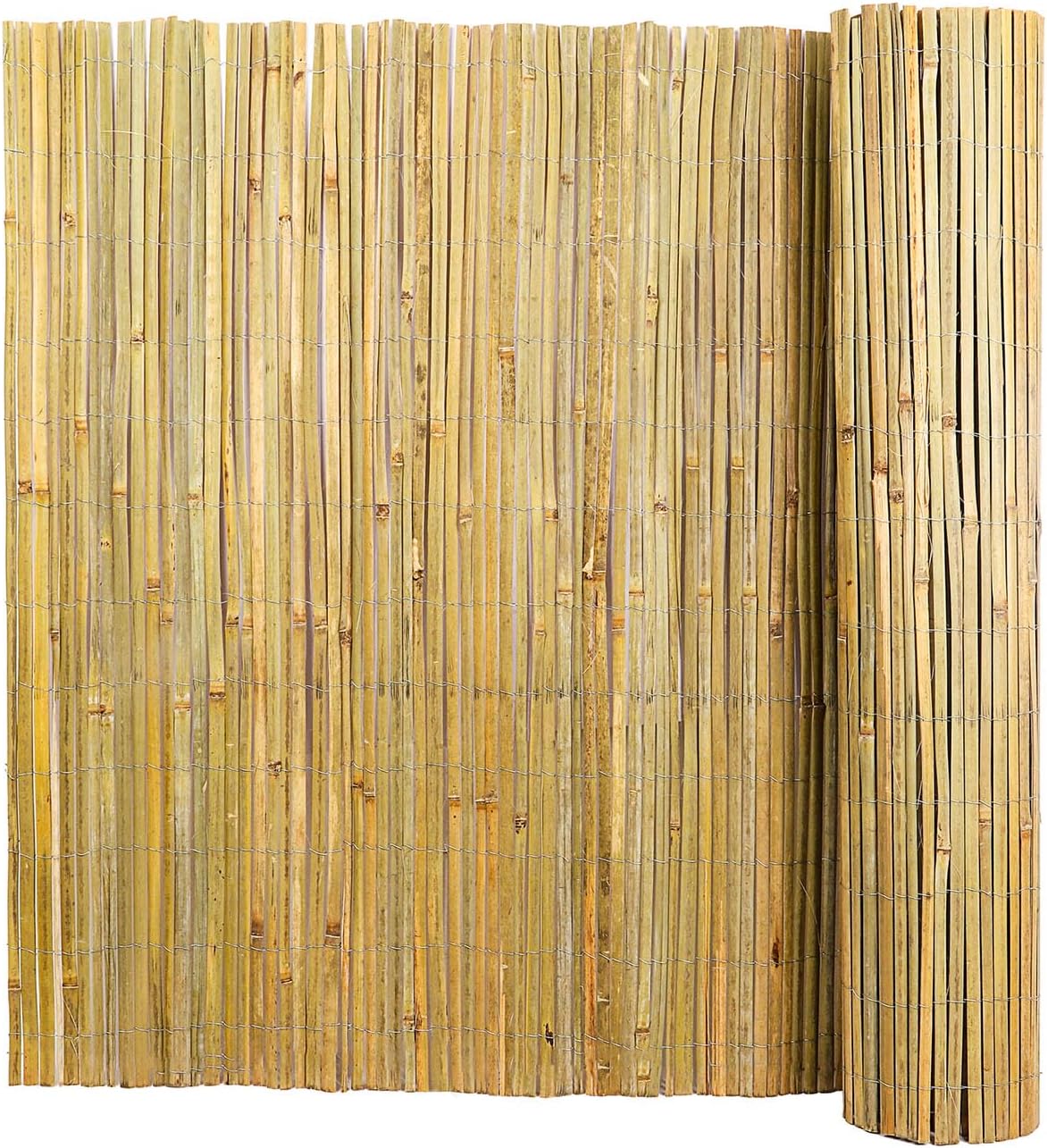 Natural Bamboo Slat Screening,6FT x 13FT Bamboo Fence Panel for Garden Privacy Fence Screen for Indoor or Outdoor (1.8m x 4m Approx)