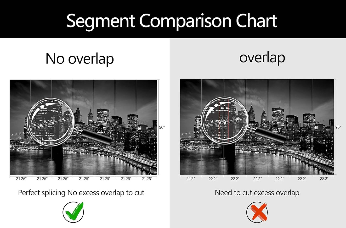 WFBHUA-Brooklyn Bridge Wall Mural Black New York City Landscape Photo Wallpaper for Living Room Bedroom(Not Peel and Stick)