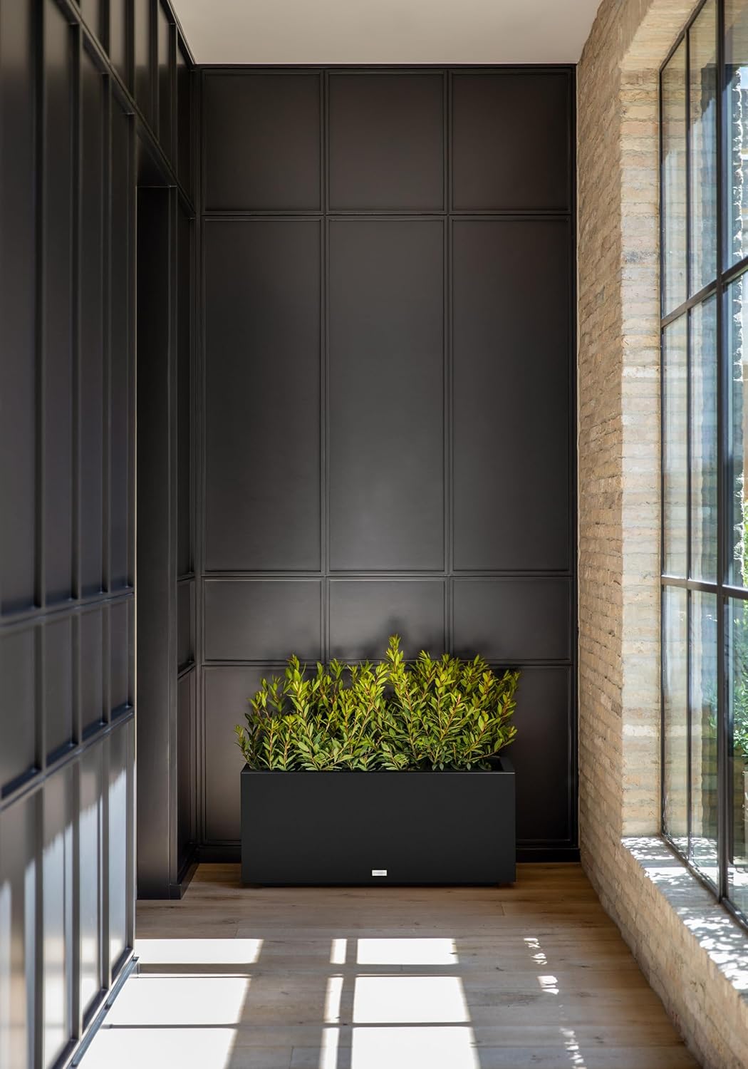 Veradek Block Series Long Box Planter - Large Rectangular Planter for Indoor or Outdoor Patio/Porch | Durable All-Weather Use with Drainage Holes | Modern Décor for Tall Plants, Flowers or Shrubs