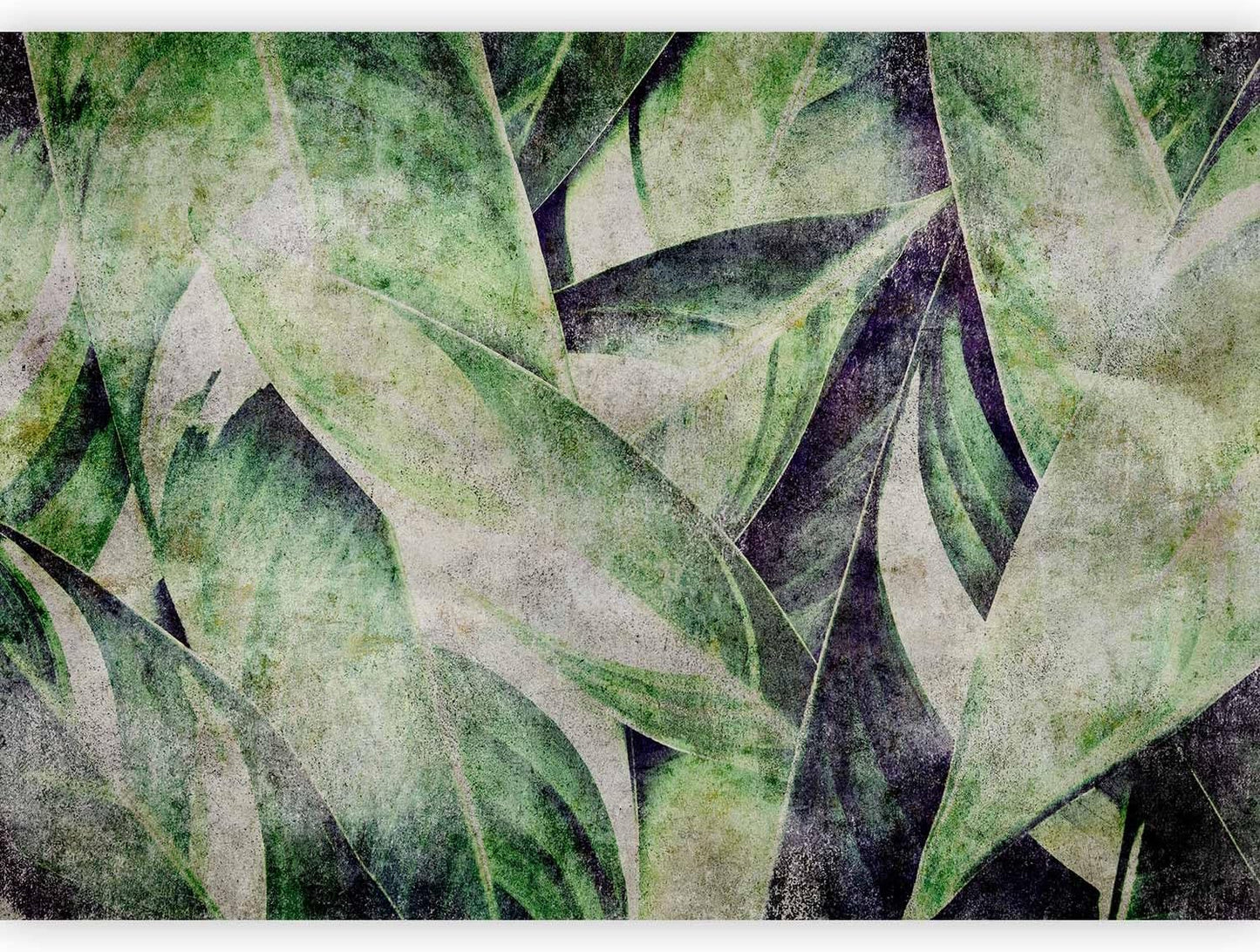 artgeist Wall Mural Tropical Leaves 77x55 in - XXL Peel and Stick Self-Adhesive Wallpaper Removable Large Sticker Foil Wall Decor Print Picture Image Design Jungle Nature Botanical b-C-0844-a-a